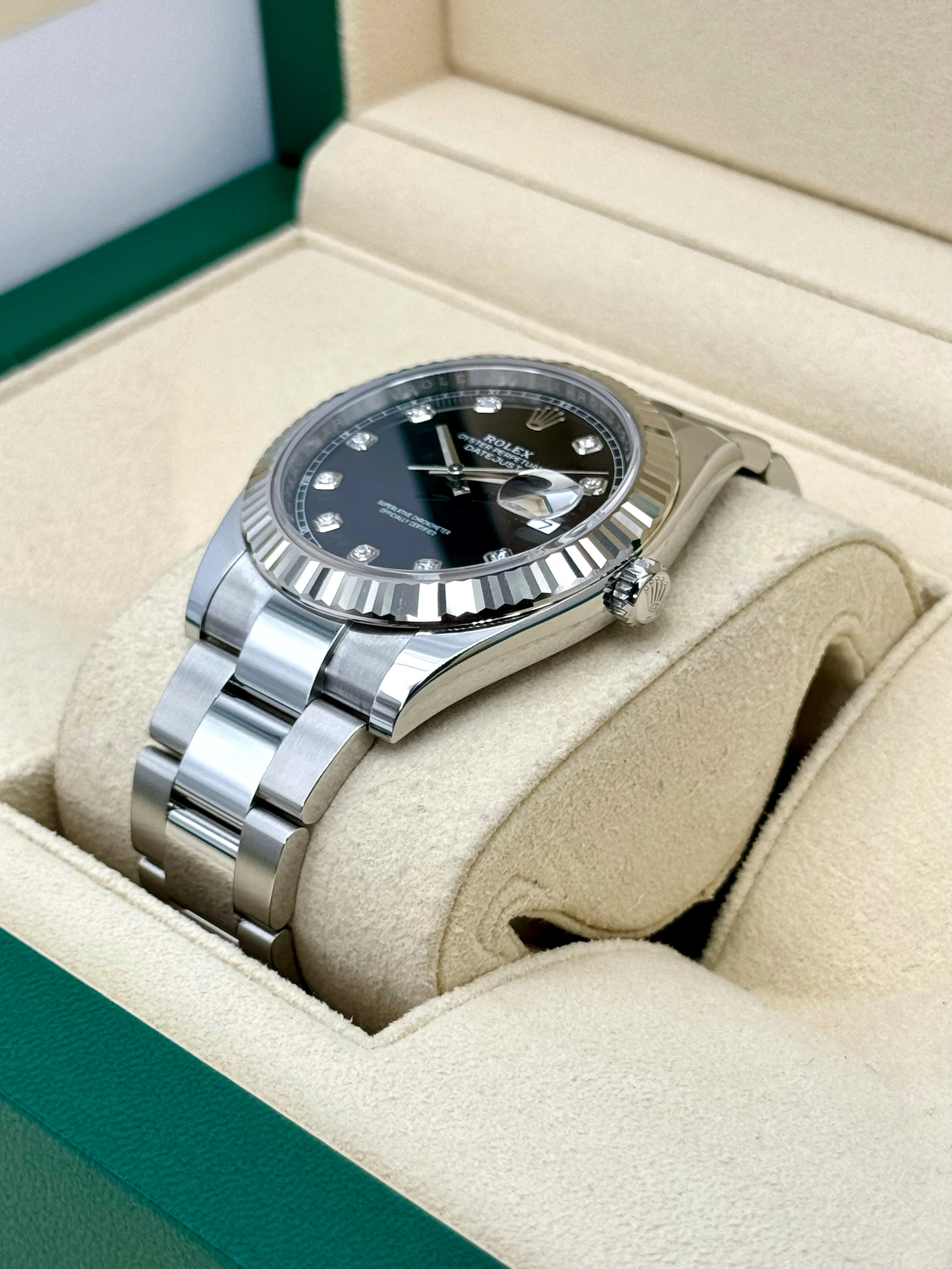 NEW 2025 Rolex Datejust 41mm 126334 Oyster Black Diamond Dial - Image 5
