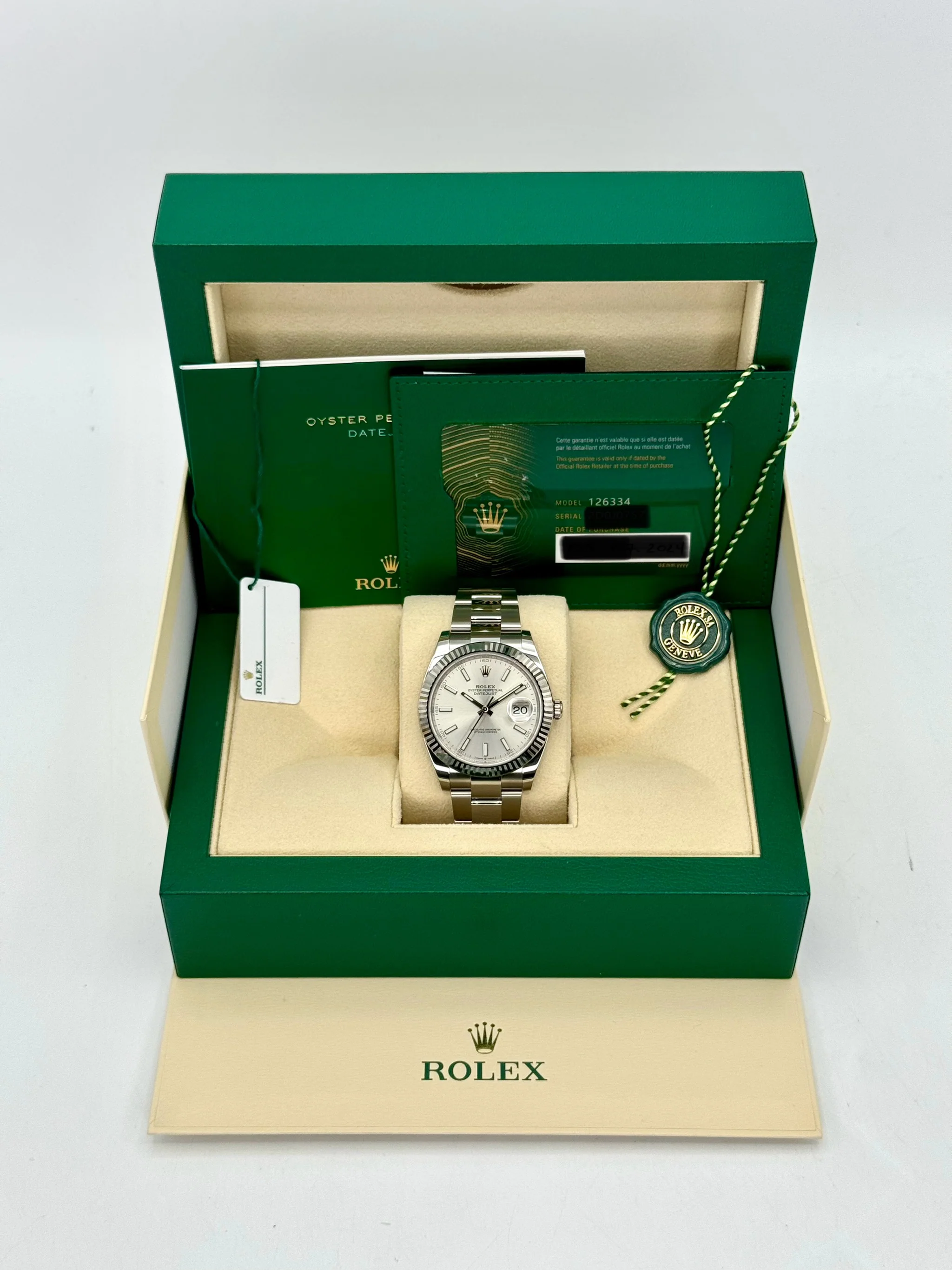 NEW 2025 Rolex Datejust 41mm 126334 Stainless Steel Oyster Silver Dial - Image 9