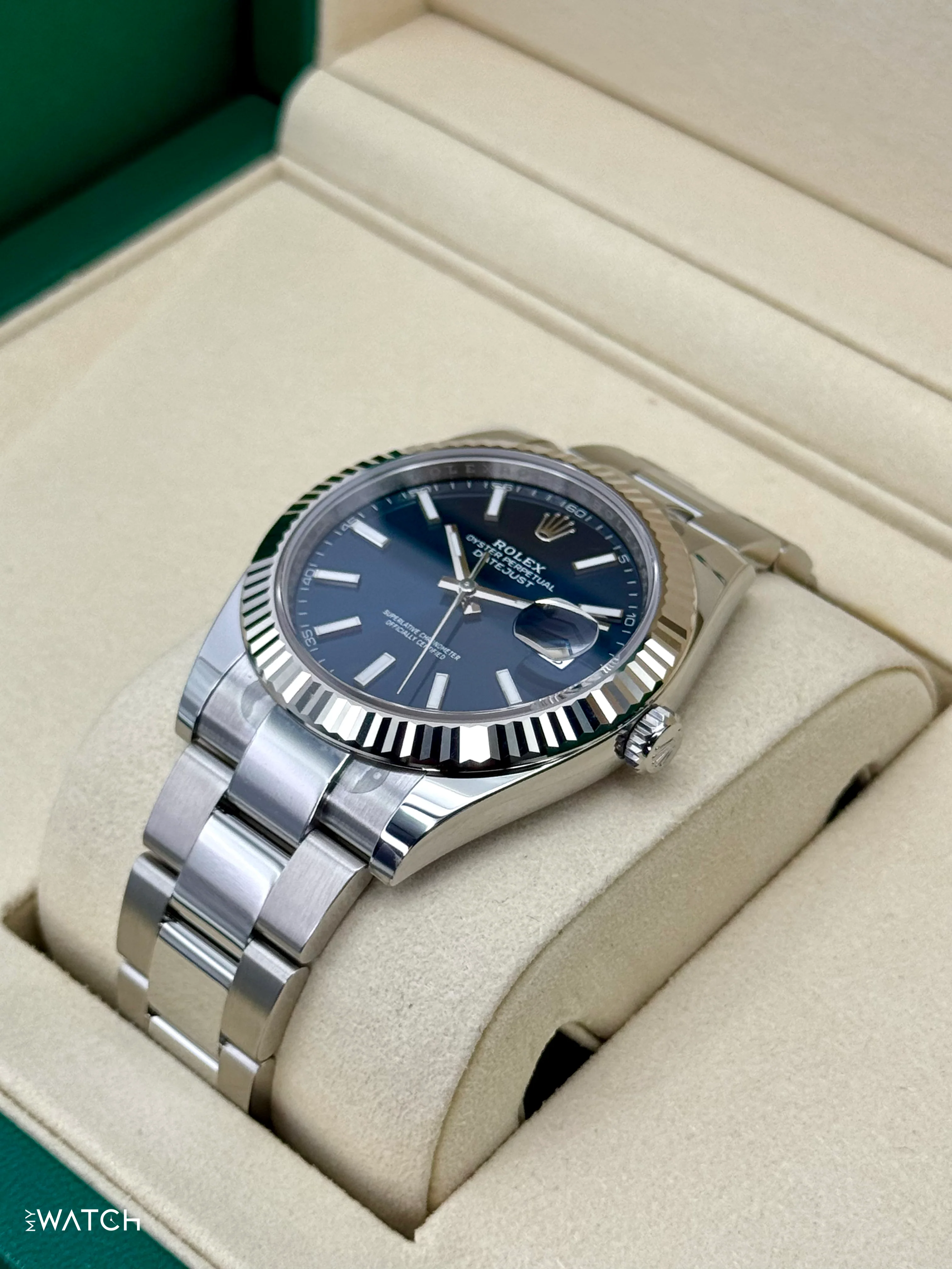 NEW 2025 Rolex Datejust 41mm 126334 Stainless Steel Oyster Blue Dial - Image 5