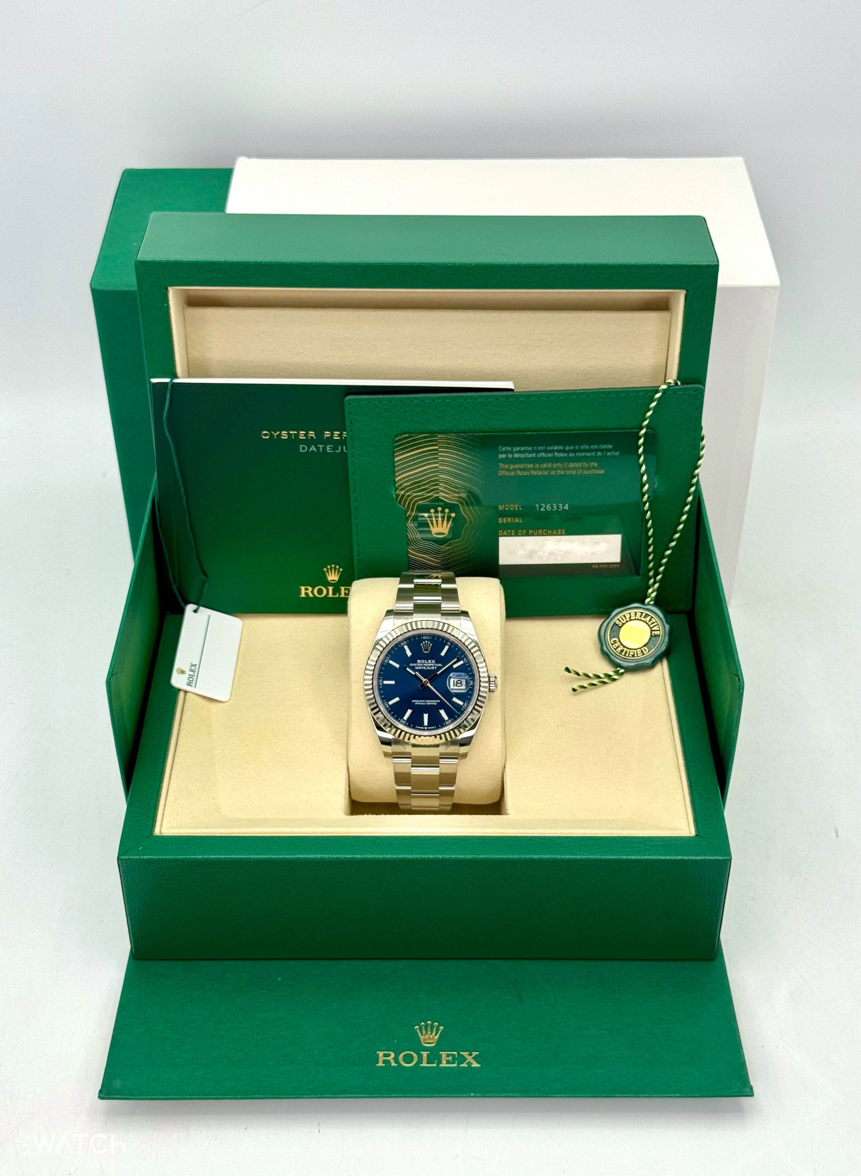 NEW 2025 Rolex Datejust 41mm 126334 Stainless Steel Oyster Blue Dial - Image 9