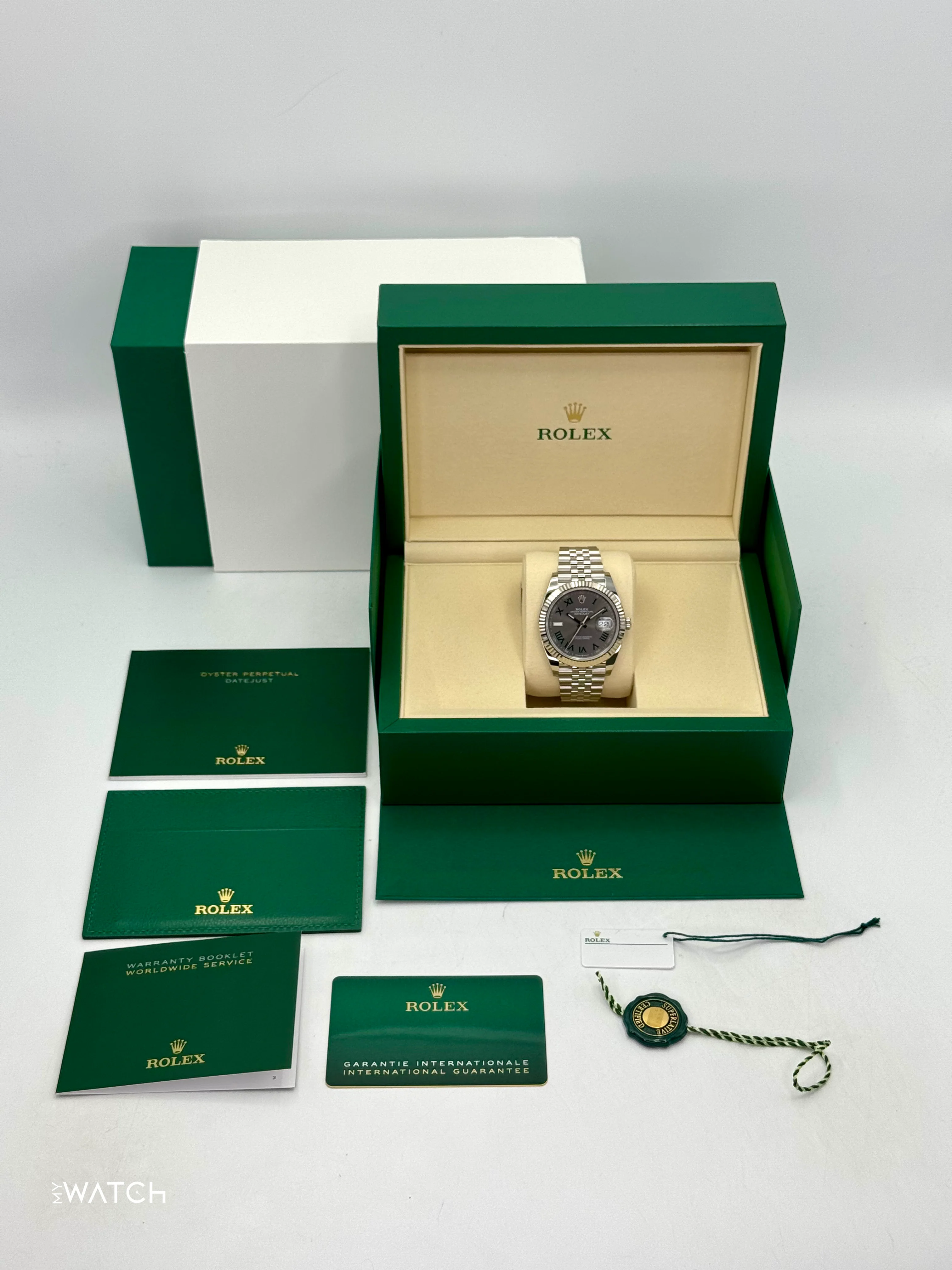 NEW 2025 Rolex Datejust 41mm 126334 Jubilee Wimbledon Dial - Image 10