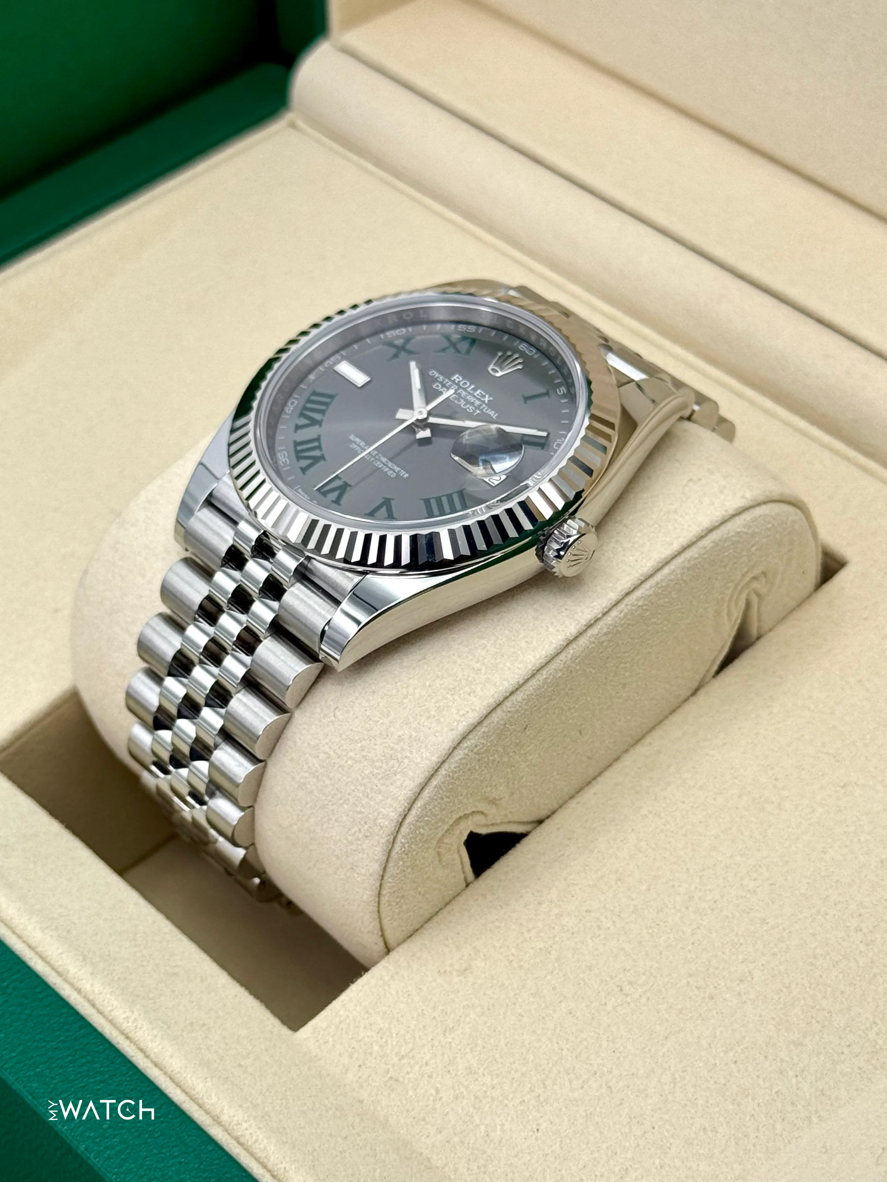 NEW 2025 Rolex Datejust 41mm 126334 Jubilee Wimbledon Dial - Image 5