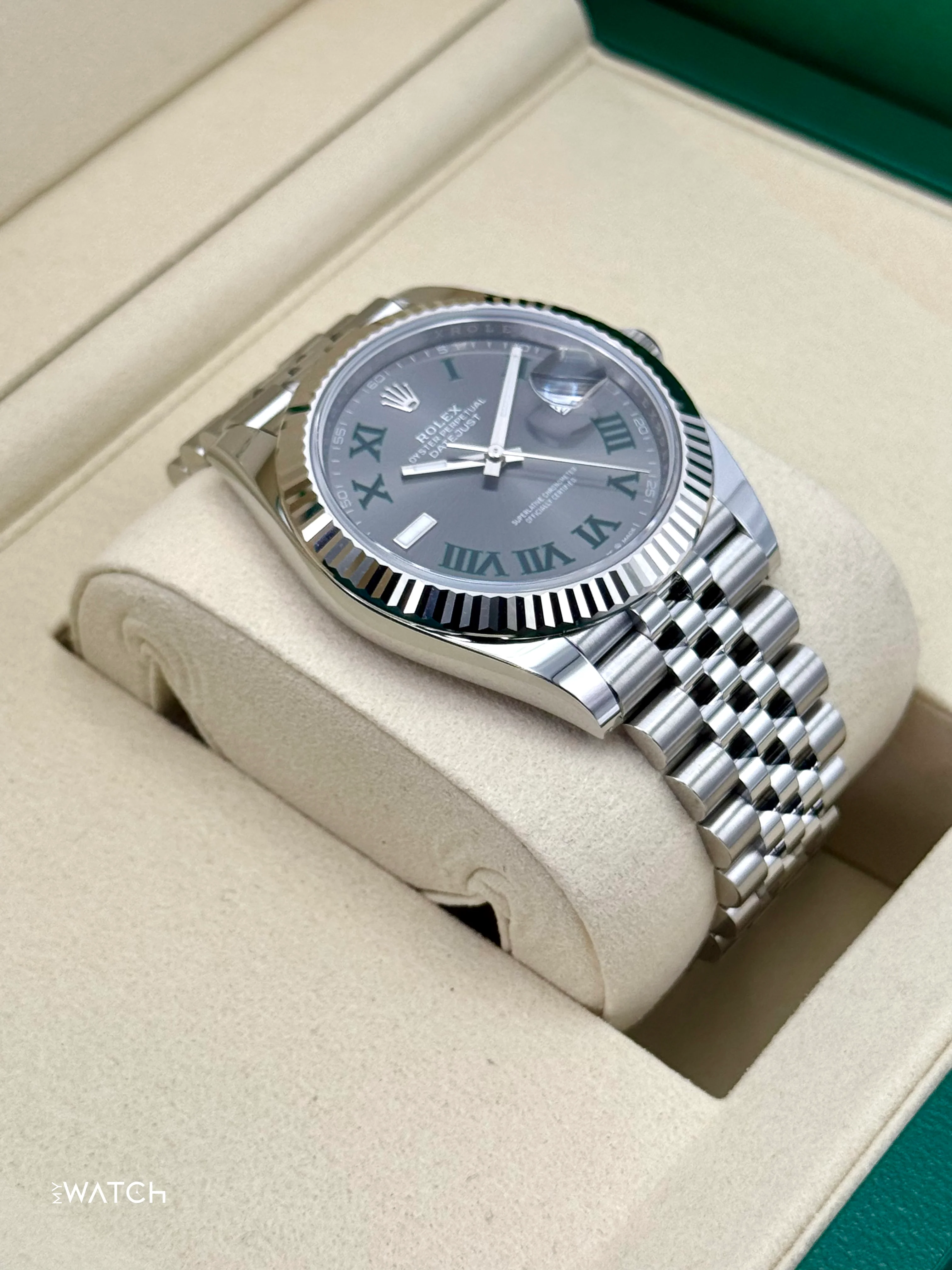 NEW 2025 Rolex Datejust 41mm 126334 Jubilee Wimbledon Dial - Image 6