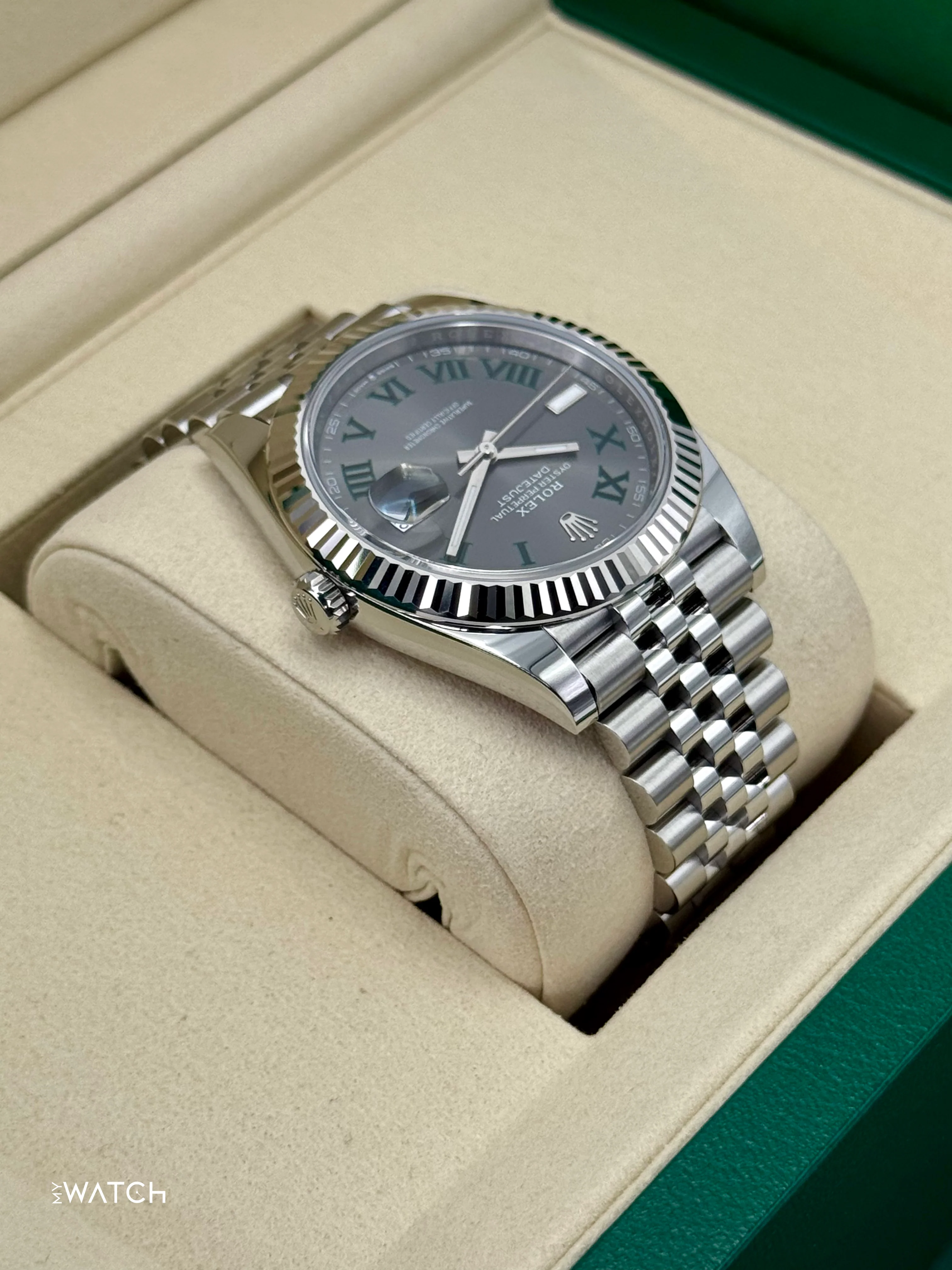NEW 2025 Rolex Datejust 41mm 126334 Jubilee Wimbledon Dial - Image 8