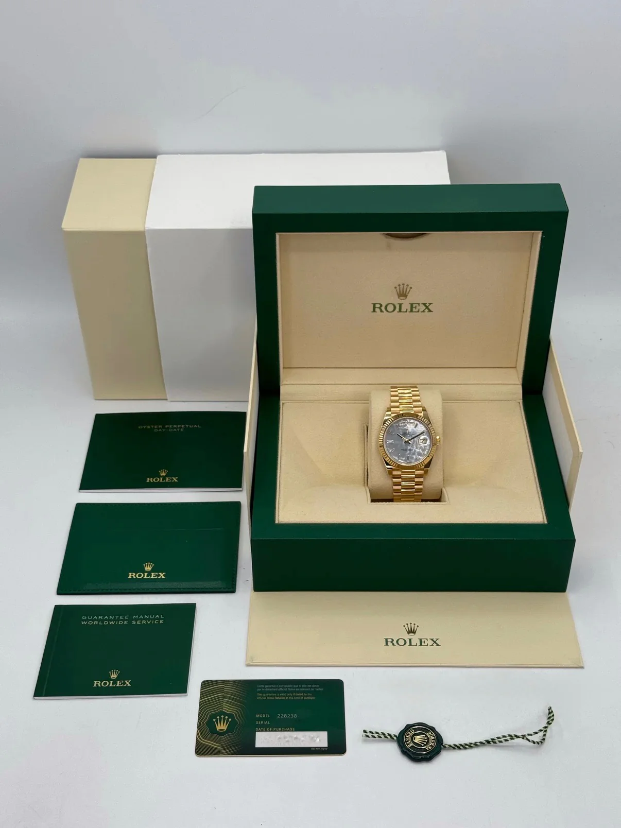 NEW 2025 Rolex Day-Date 40mm 228238 Mother Of Pearl Diamond Dial - Image 10