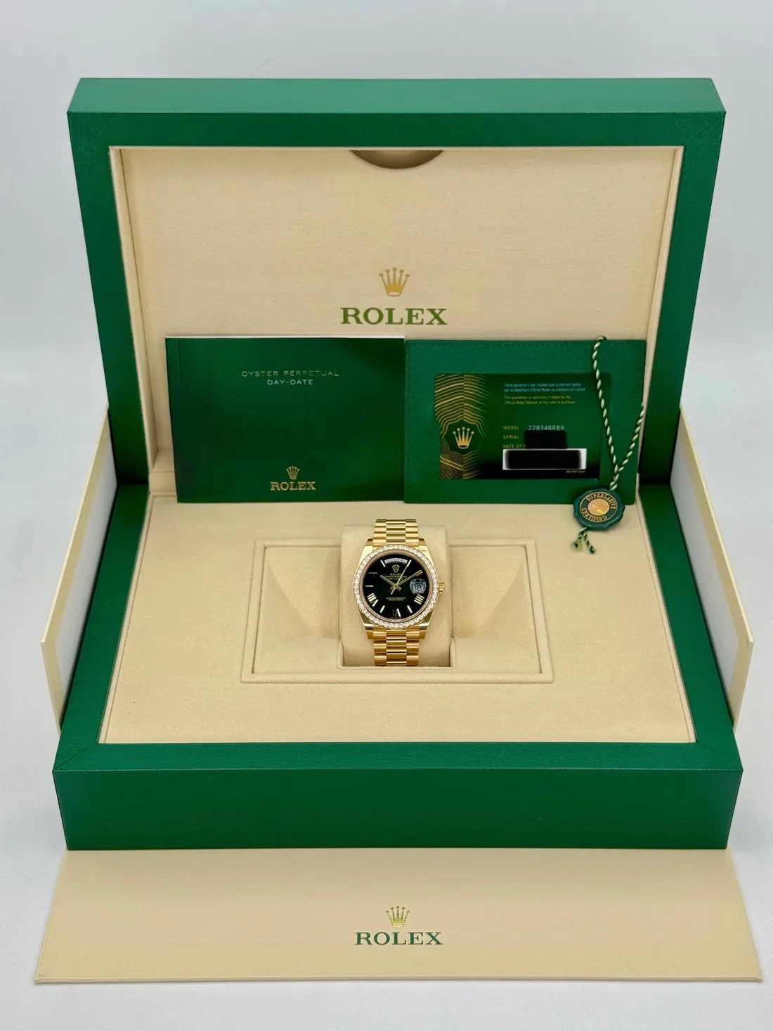 New 2025 Rolex Day-Date 40mm 228348RBR Presidential Green Dial - Image 9