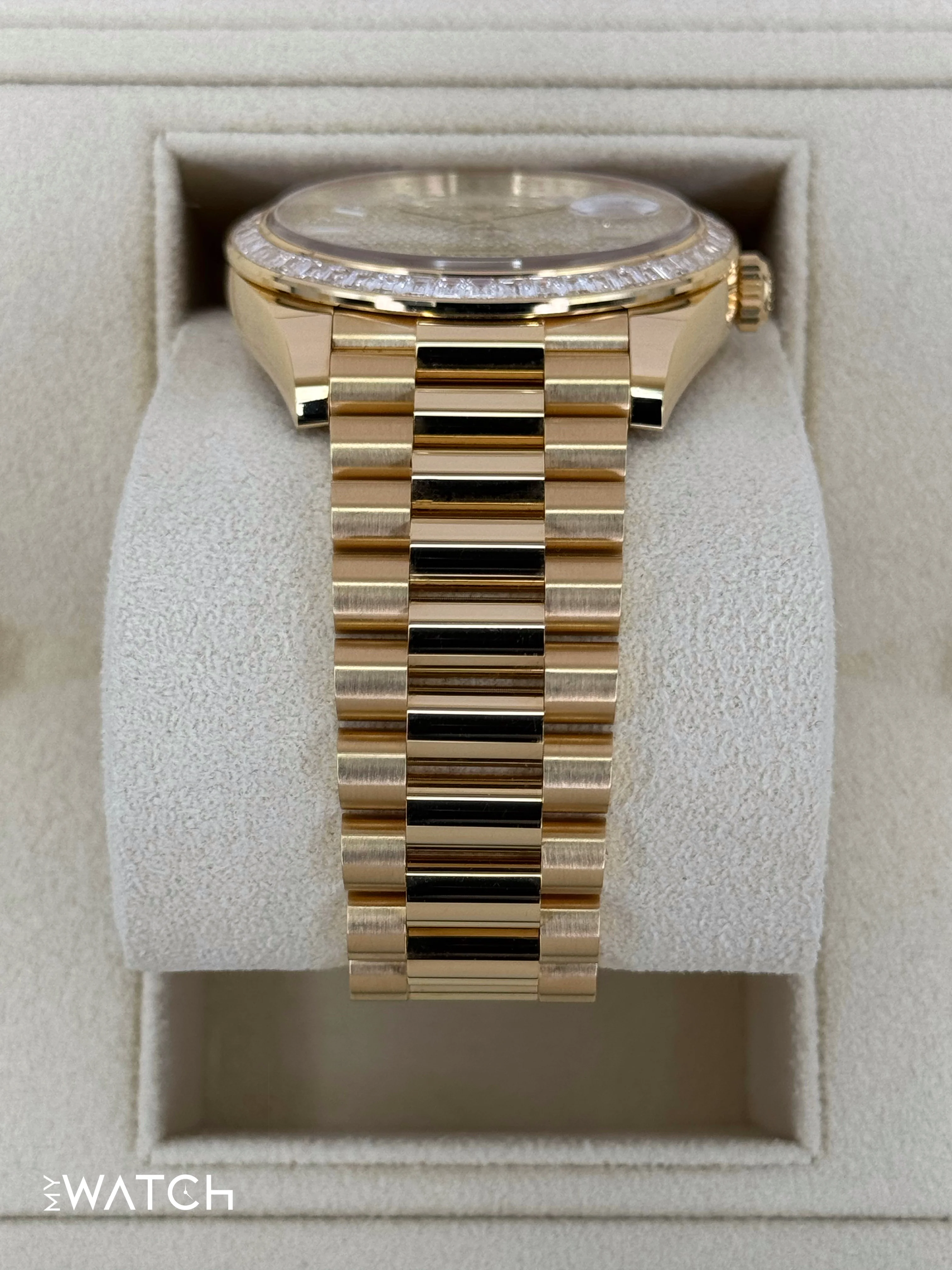 2025 Rolex Day-Date 40mm 228398TBR Diamond Paved Dial - Image 4