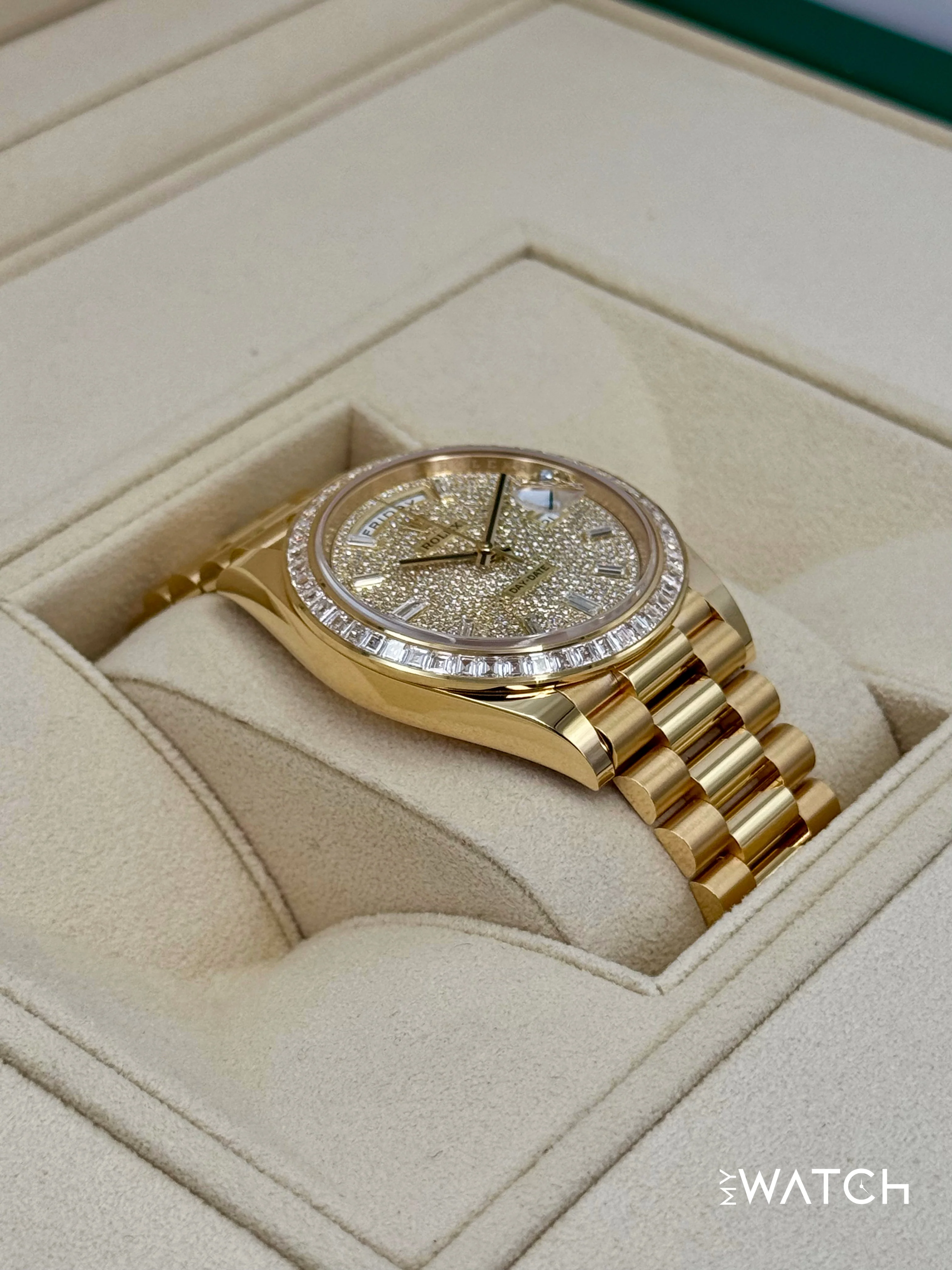 2025 Rolex Day-Date 40mm 228398TBR Diamond Paved Dial - Image 6