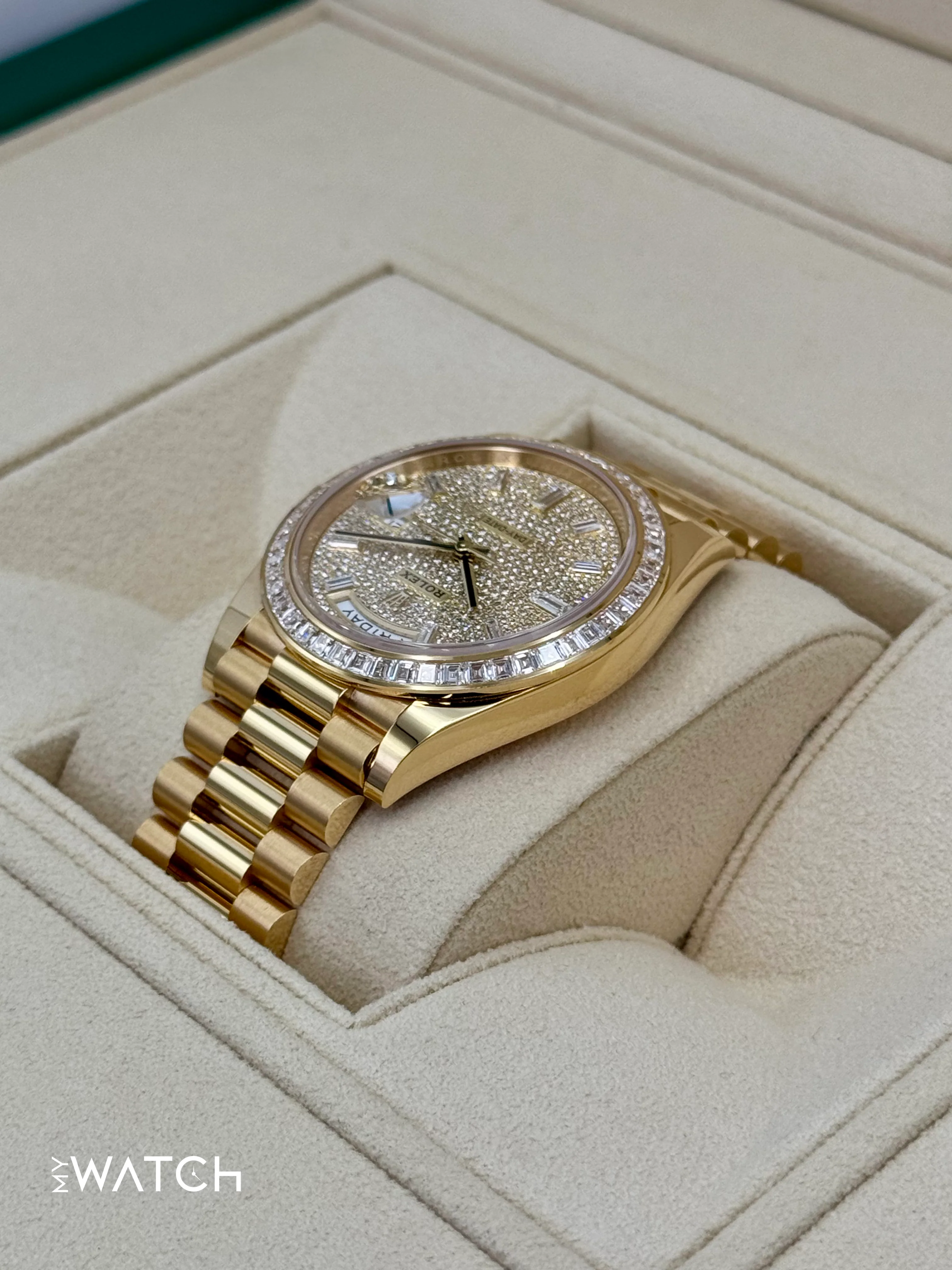 2025 Rolex Day-Date 40mm 228398TBR Diamond Paved Dial - Image 7
