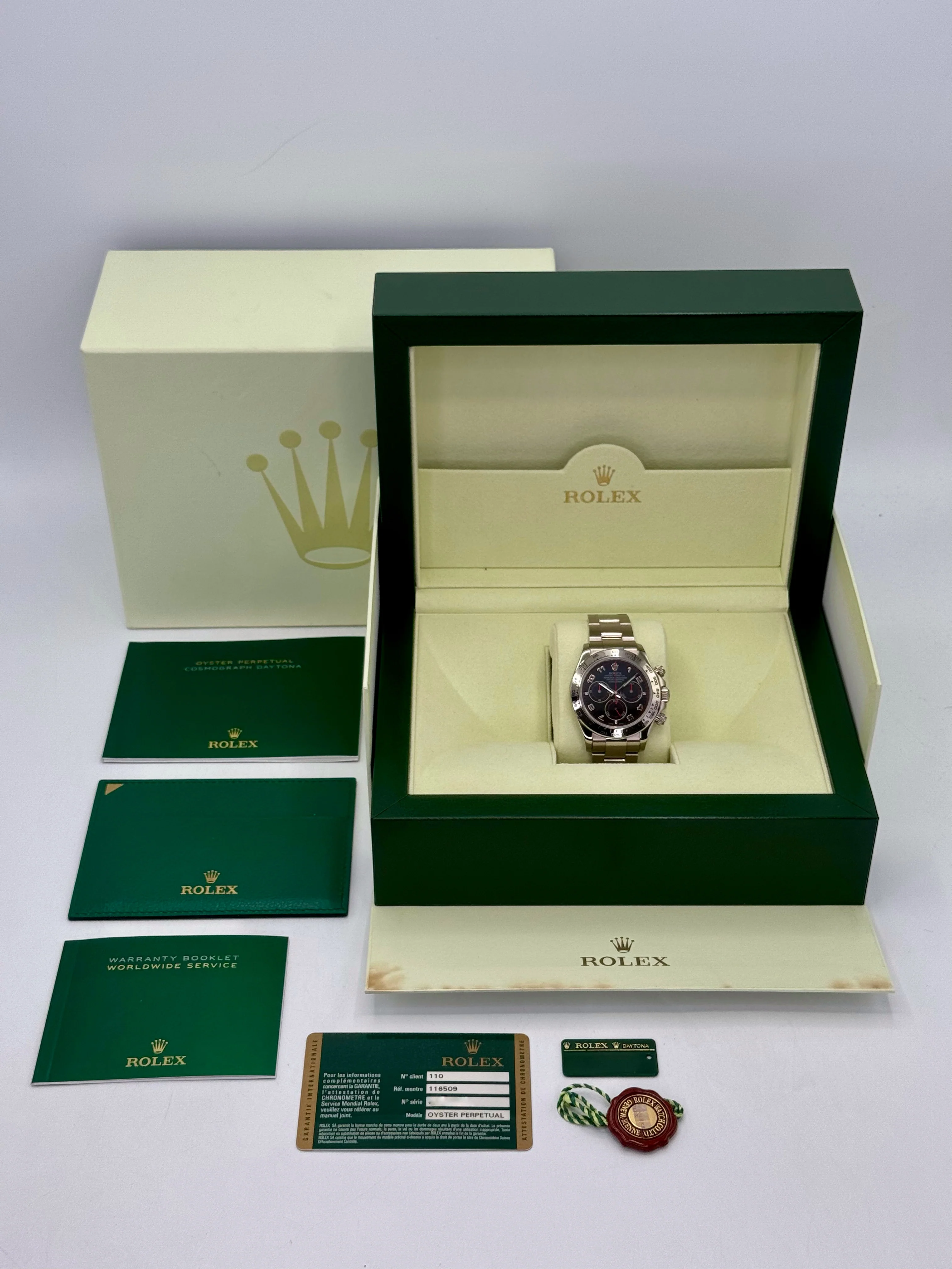 2010 Rolex Daytona 40mm 116509 White Gold Grey Arabic Racing Dial - Image 10
