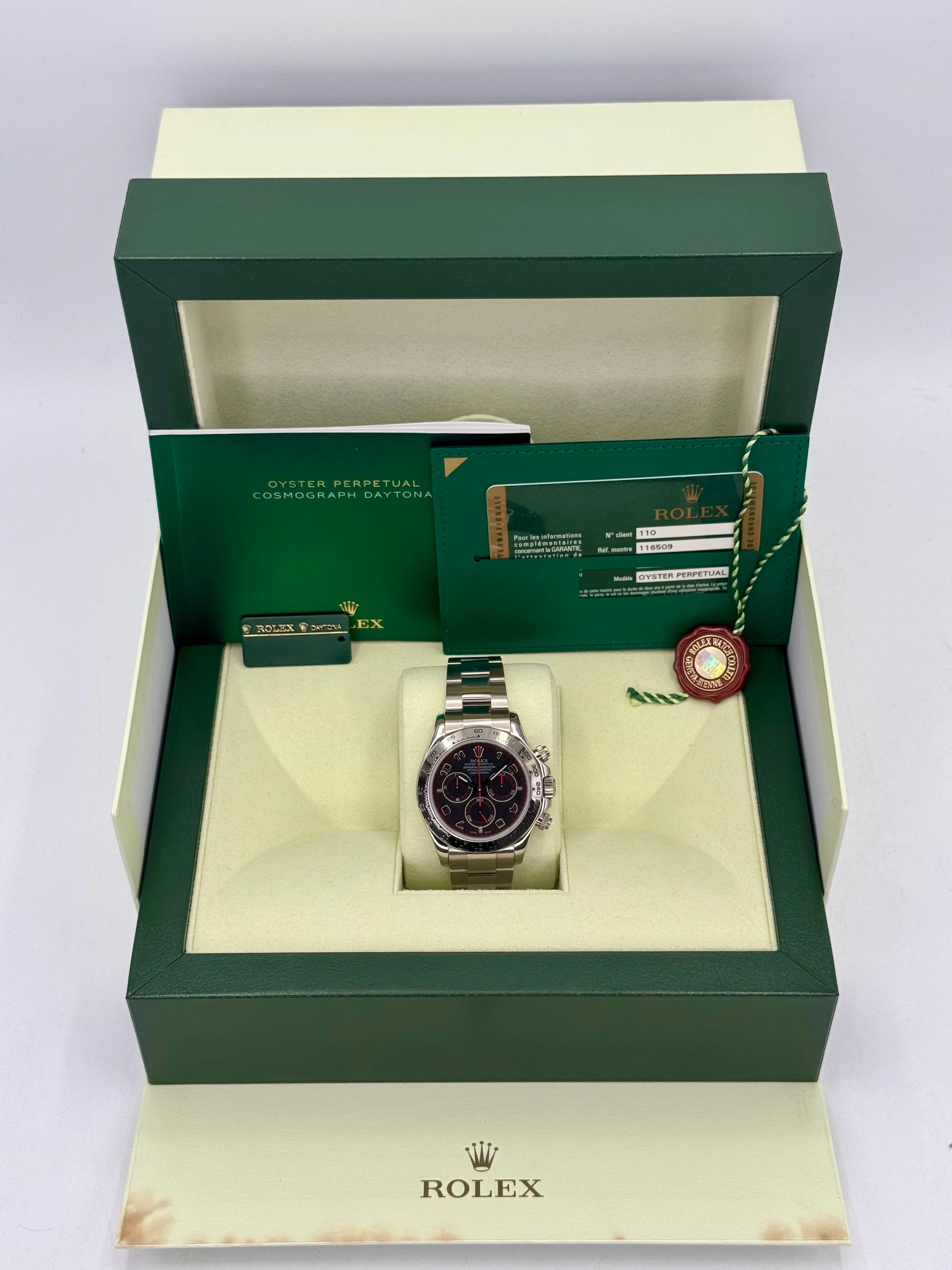 2010 Rolex Daytona 40mm 116509 White Gold Grey Arabic Racing Dial - Image 9
