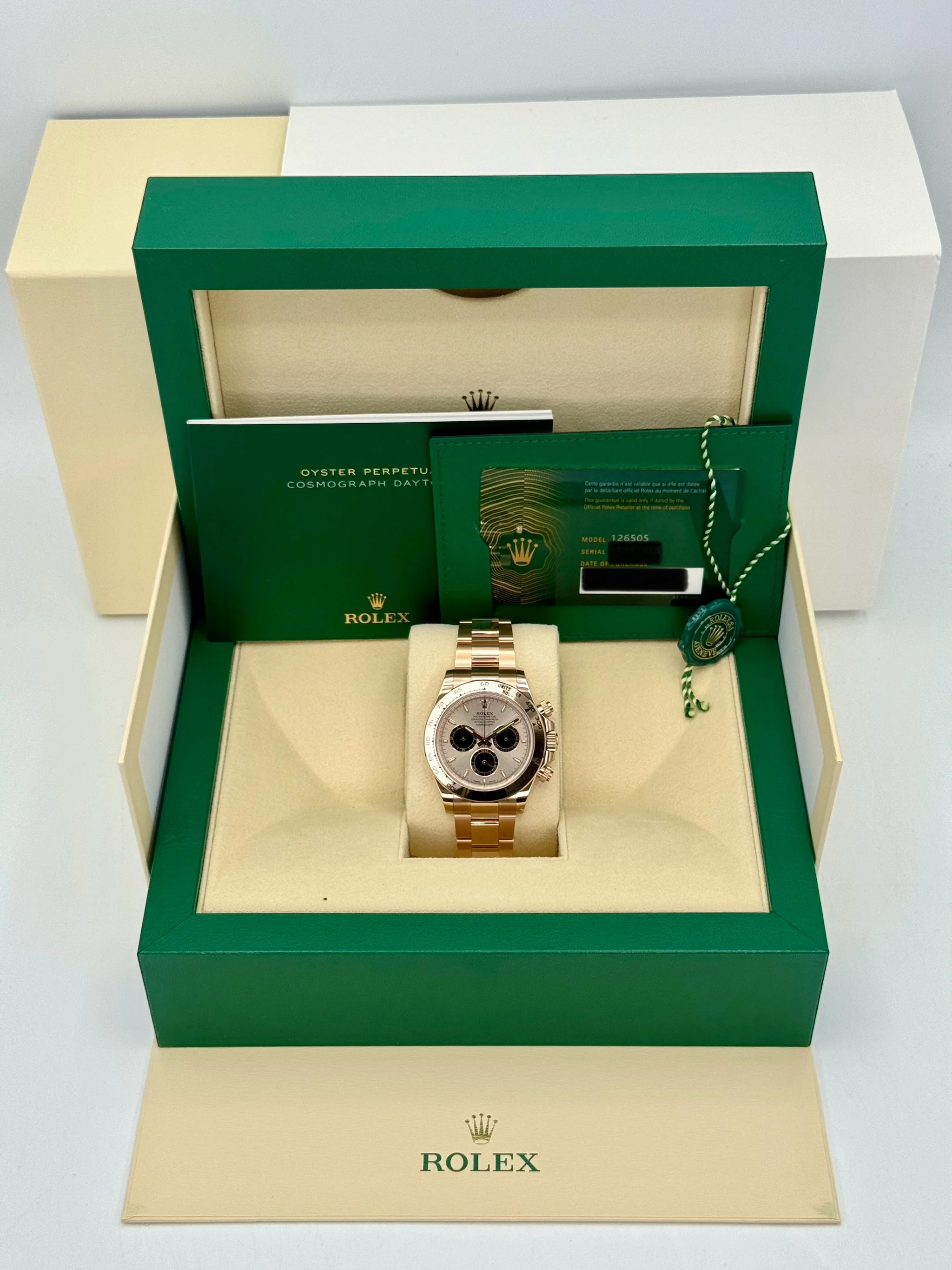 NEW 2025 Rolex Daytona 40mm 126505 Rose Gold Sundust Dial - Image 10