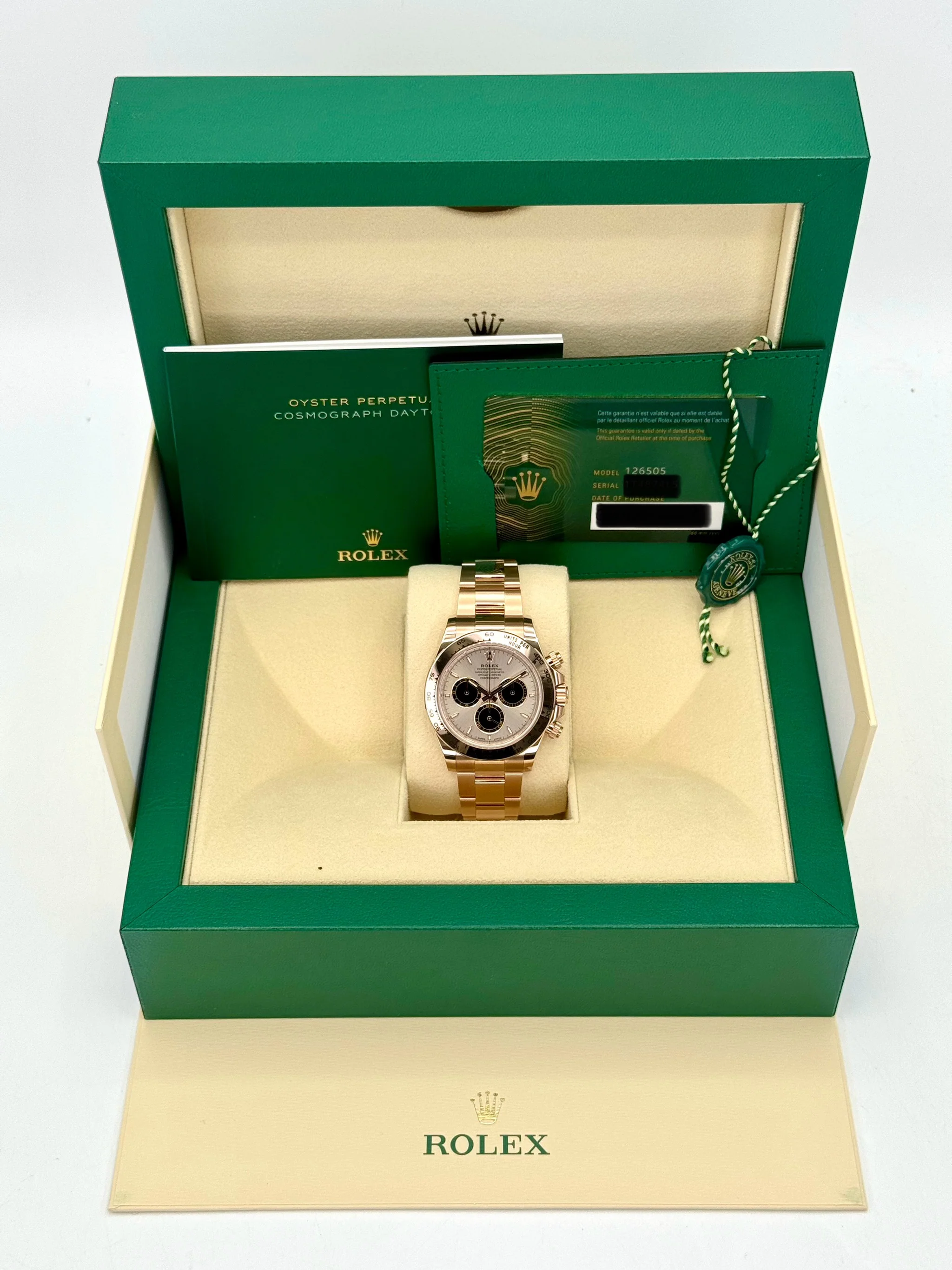 NEW 2025 Rolex Daytona 40mm 126505 Rose Gold Sundust Dial - Image 9
