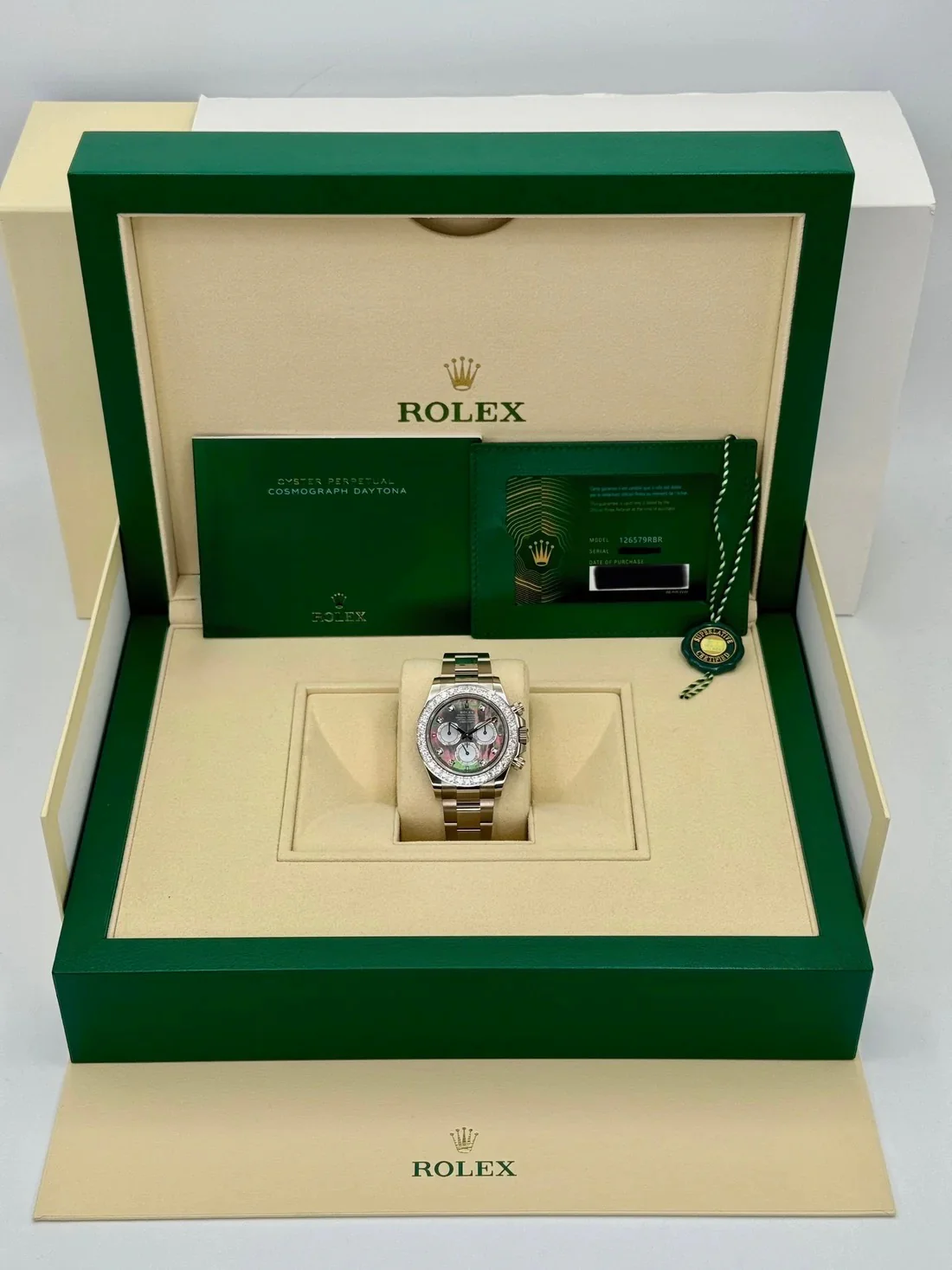 NEW 2025 Rolex Daytona 40mm 126579RBR Mother of Pearl Diamond Dial - Image 10