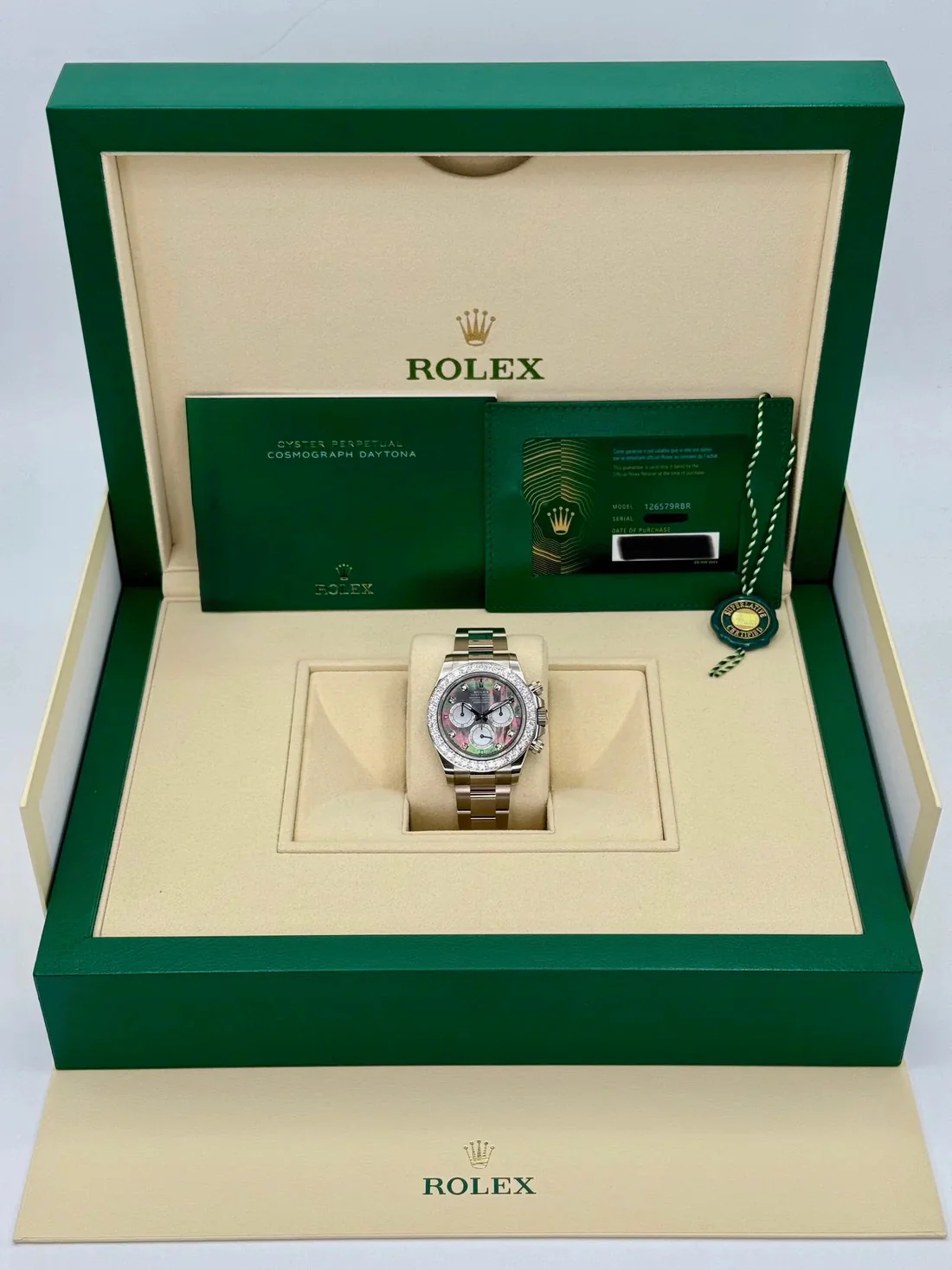 NEW 2025 Rolex Daytona 40mm 126579RBR Mother of Pearl Diamond Dial - Image 9