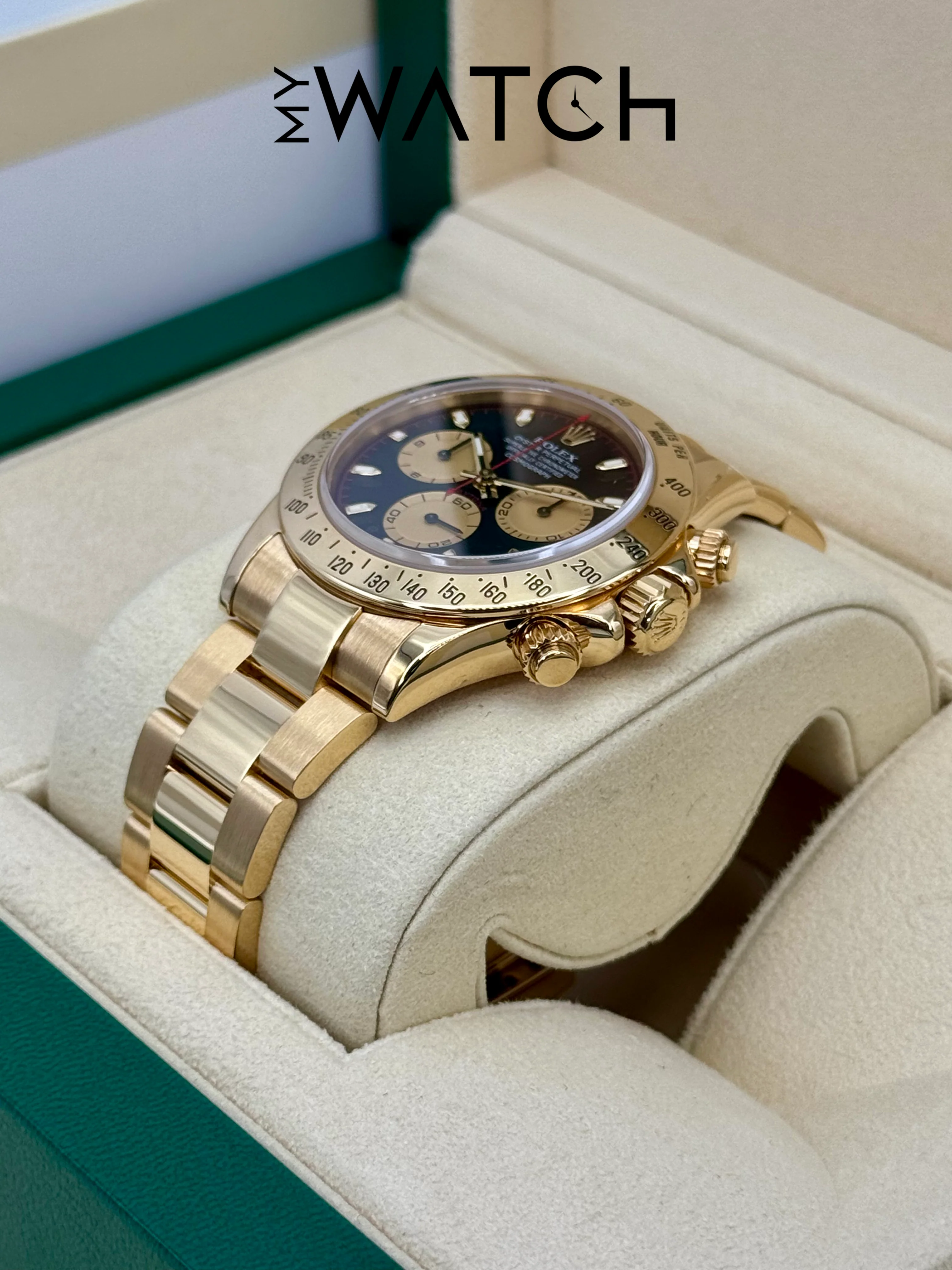 2000 Rolex Daytona "Paul Newman" 40mm 116528 Yellow Gold Black Dial - Image 5