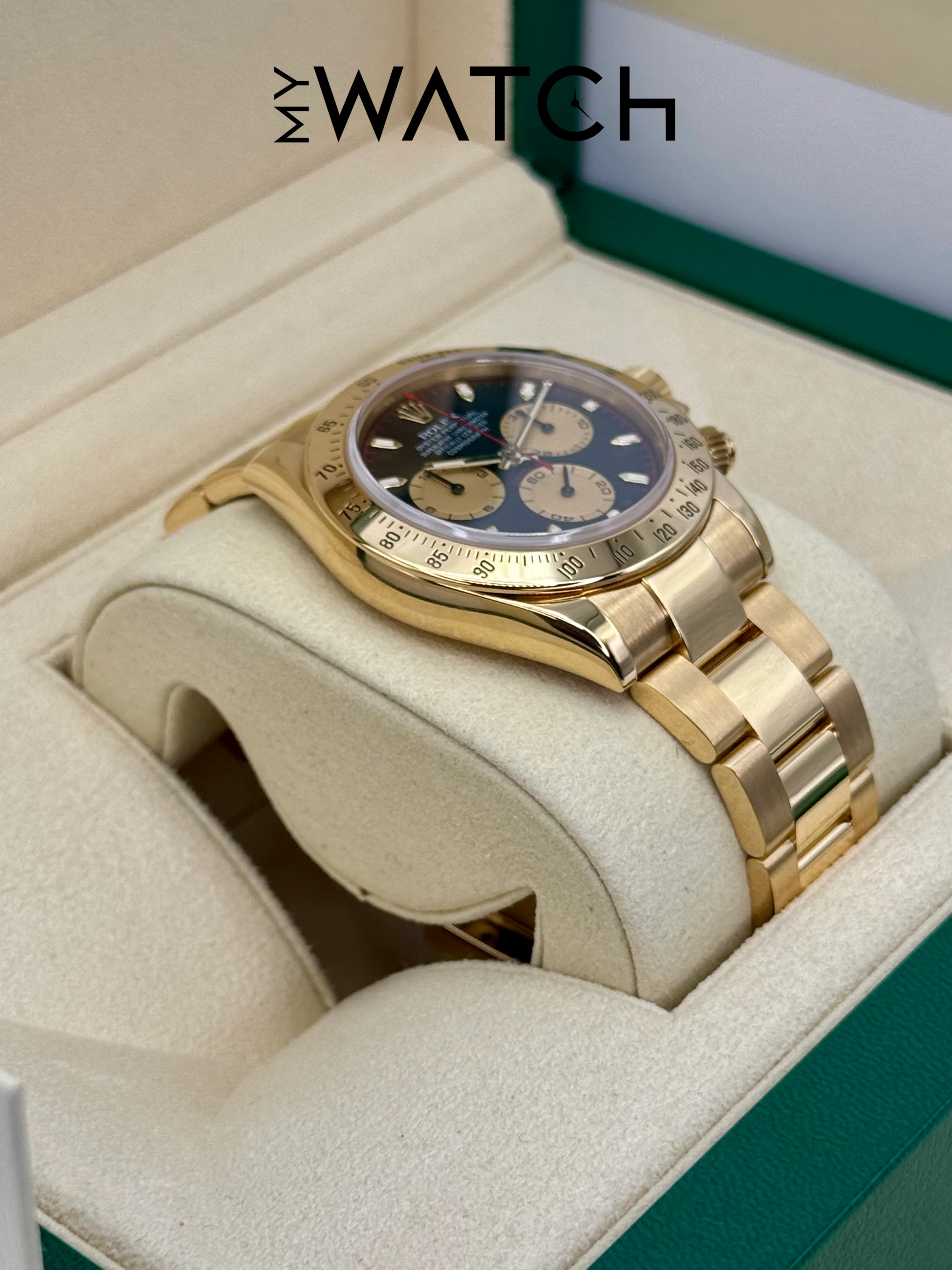 2000 Rolex Daytona "Paul Newman" 40mm 116528 Yellow Gold Black Dial - Image 6