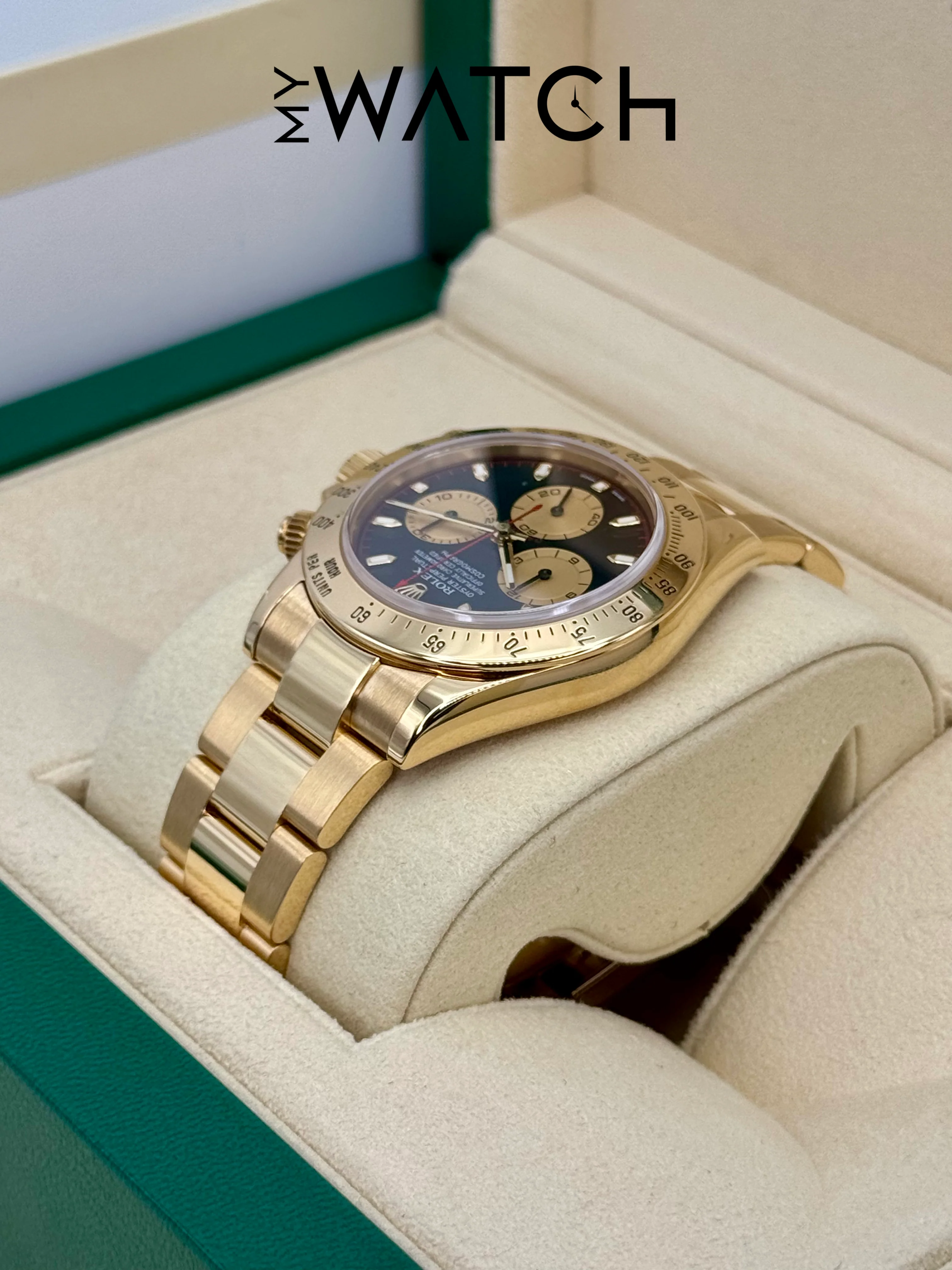2000 Rolex Daytona "Paul Newman" 40mm 116528 Yellow Gold Black Dial - Image 7