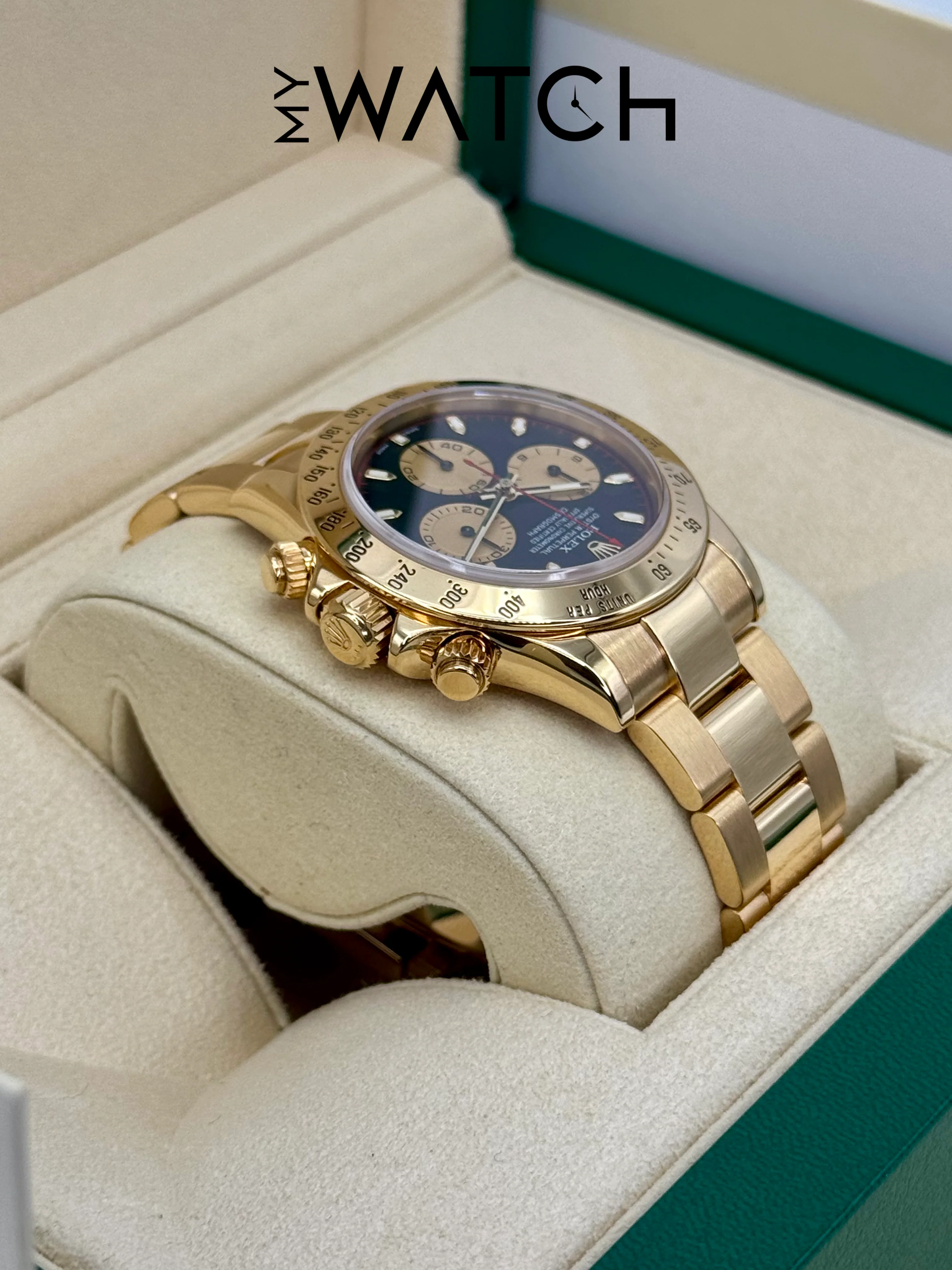 2000 Rolex Daytona "Paul Newman" 40mm 116528 Yellow Gold Black Dial - Image 8