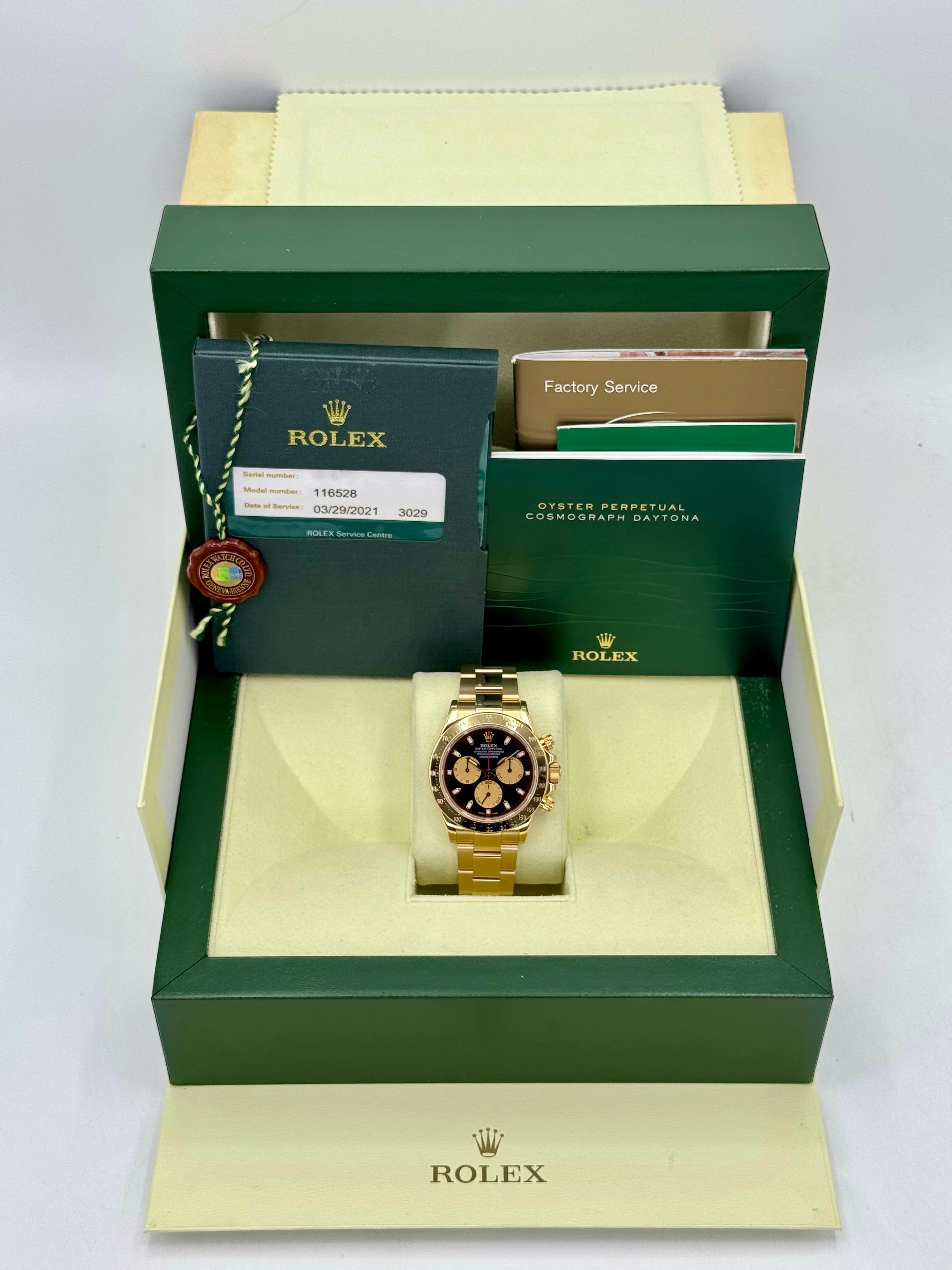2000 Rolex Daytona "Paul Newman" 40mm 116528 Yellow Gold Black Dial - Image 9