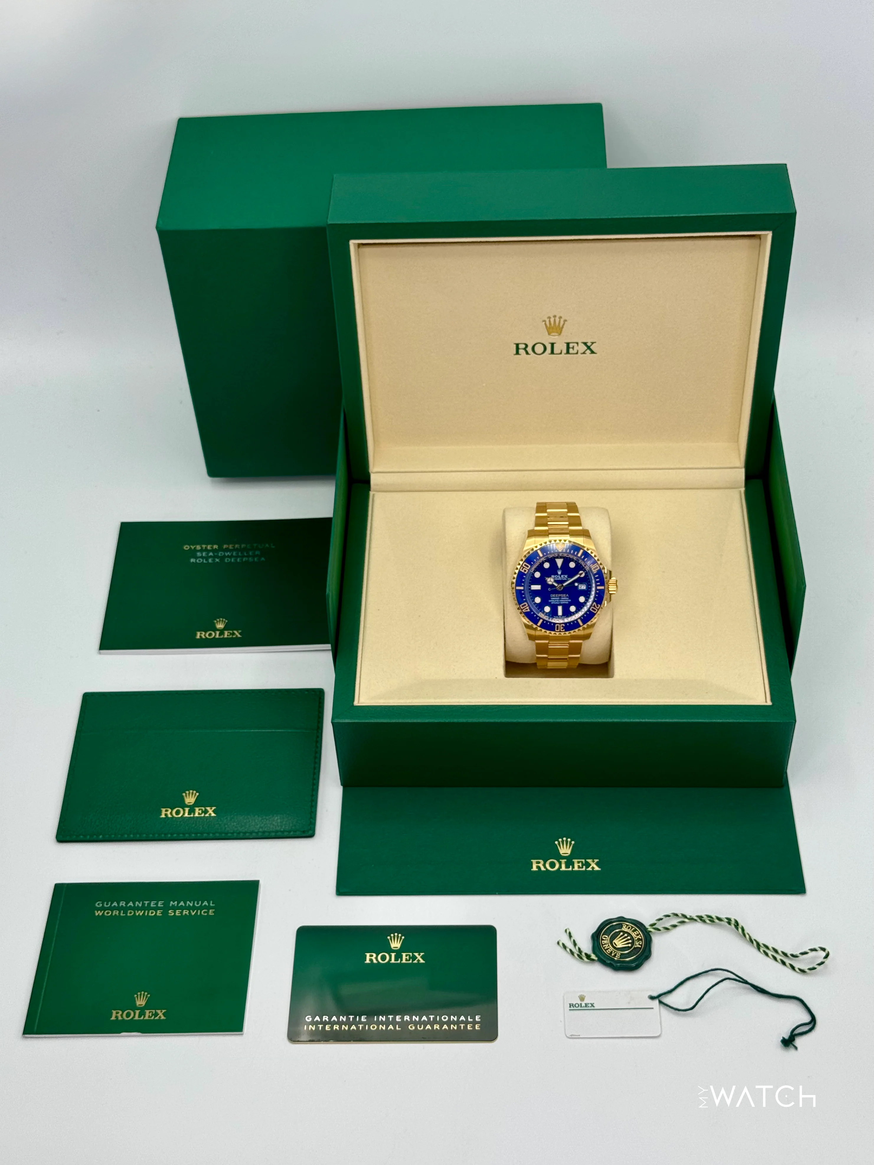 NEW 2025 Rolex Deepsea 44mm 136668LB Yellow Gold Blue Dial - Image 10