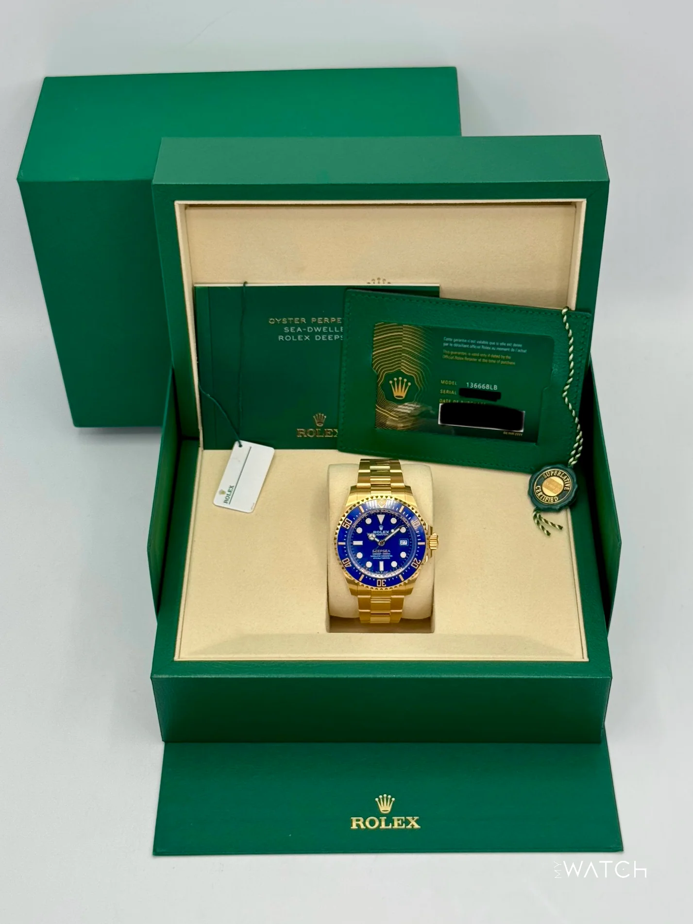 NEW 2025 Rolex Deepsea 44mm 136668LB Yellow Gold Blue Dial - Image 9