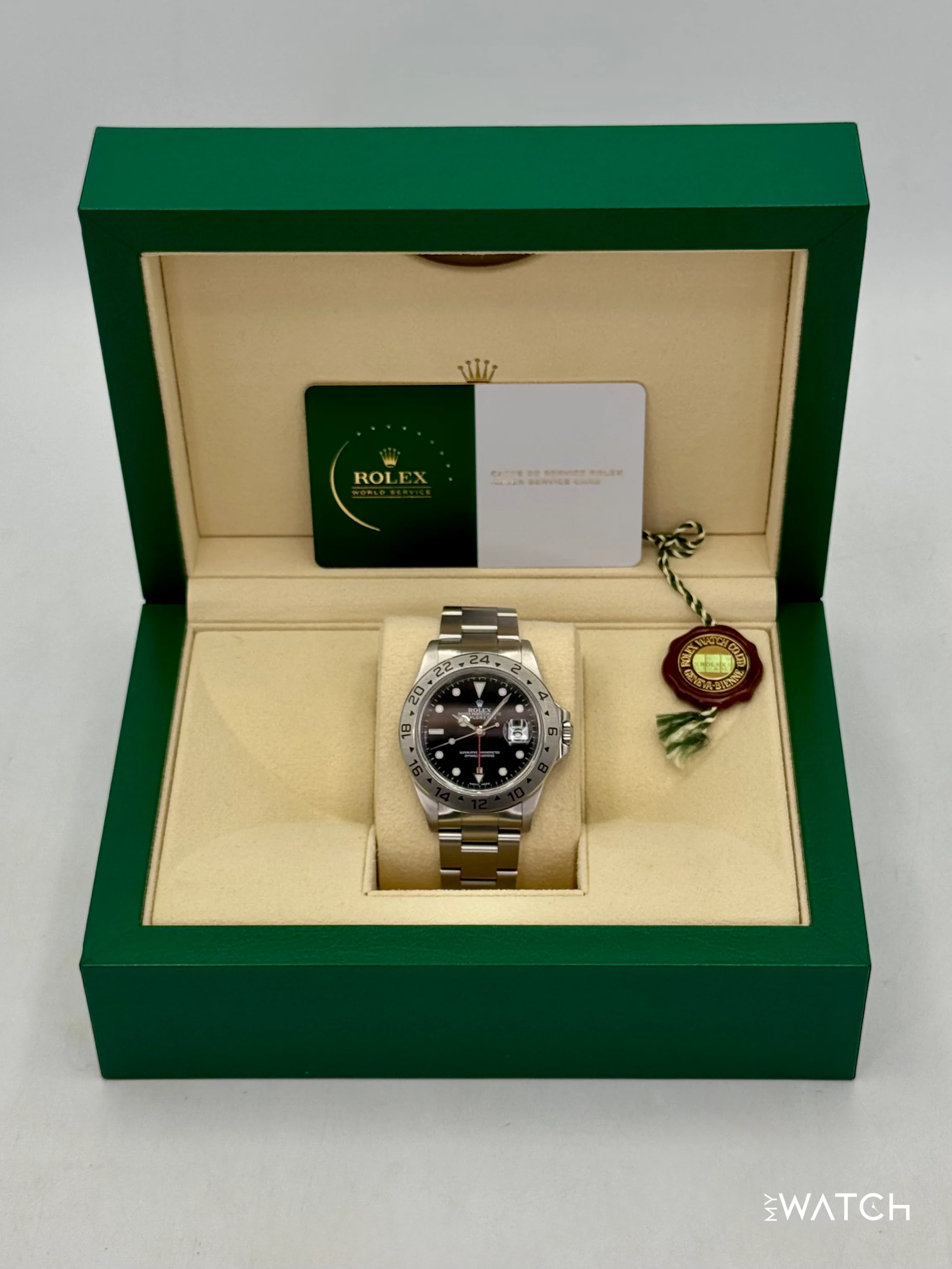 2002 Rolex Explorer II 40mm 16570 Stainless Steel Black Dial - Image 10