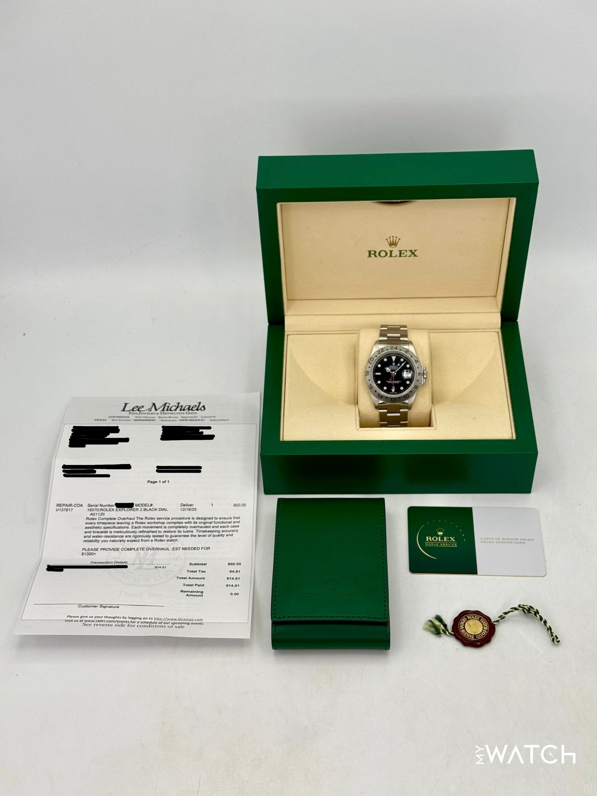 2002 Rolex Explorer II 40mm 16570 Stainless Steel Black Dial - Image 11