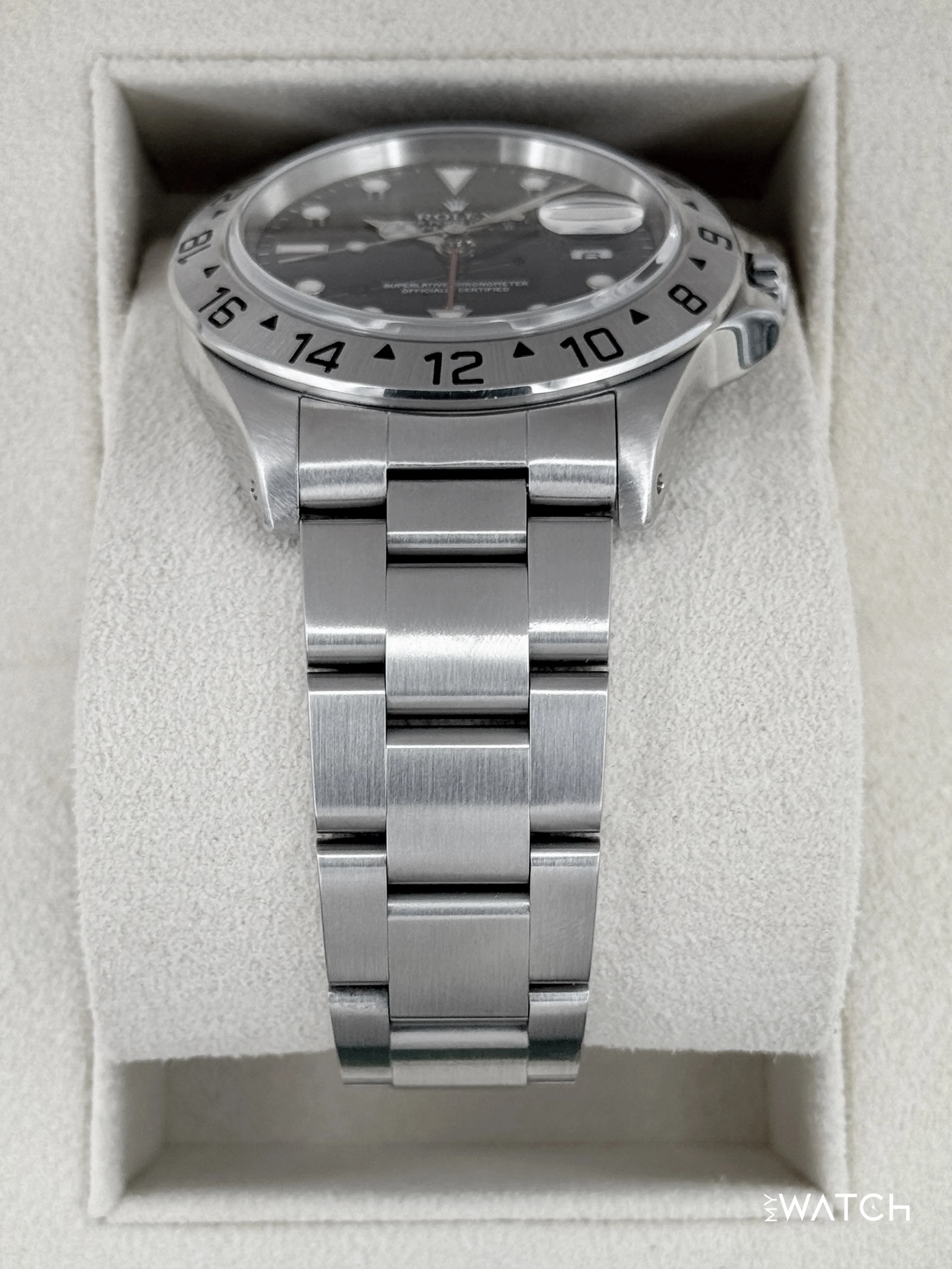 2002 Rolex Explorer II 40mm 16570 Stainless Steel Black Dial - Image 3