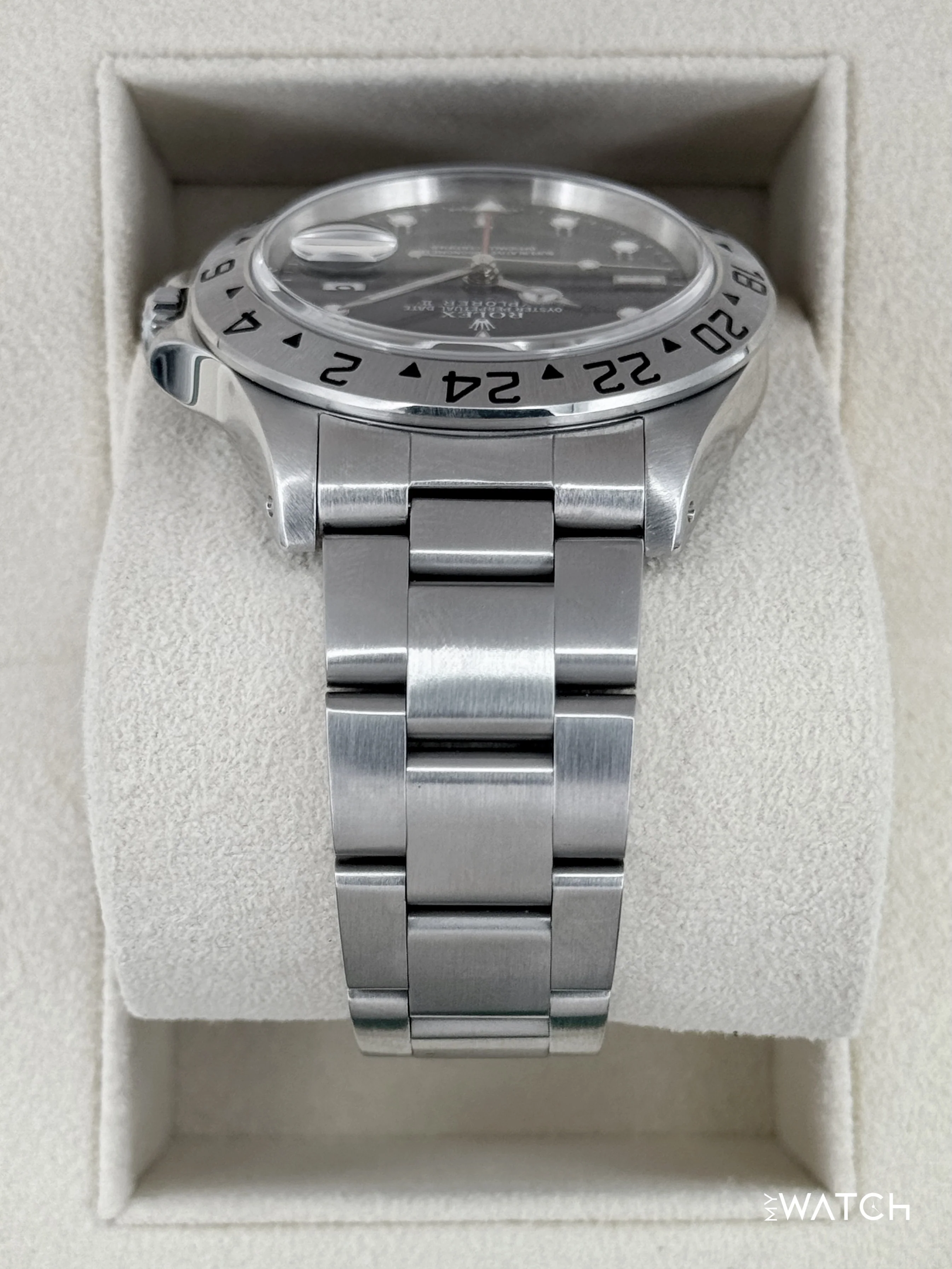 2002 Rolex Explorer II 40mm 16570 Stainless Steel Black Dial - Image 4
