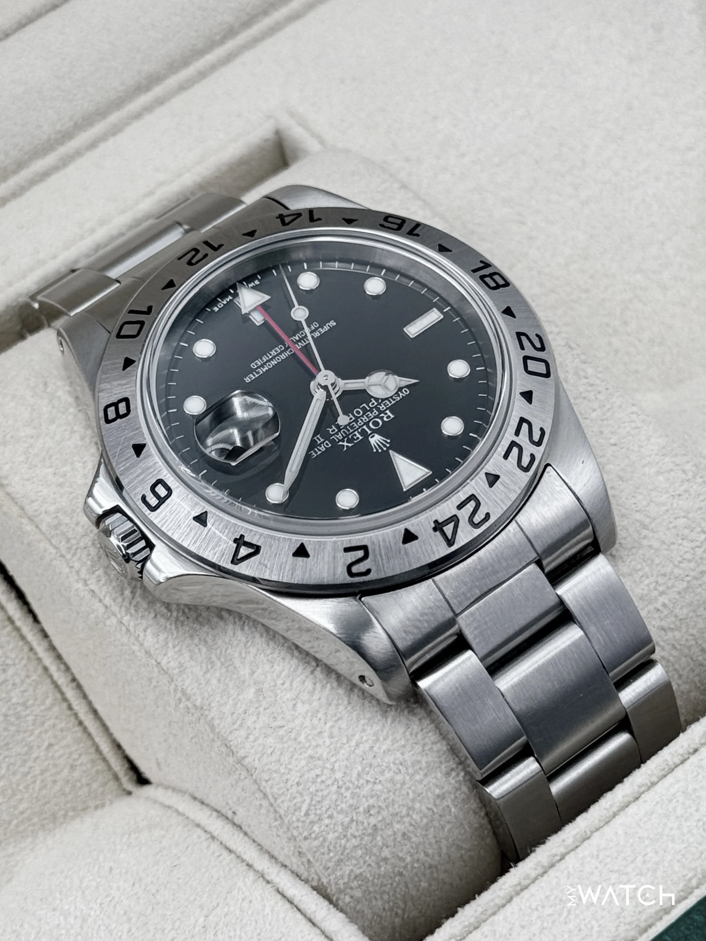 2002 Rolex Explorer II 40mm 16570 Stainless Steel Black Dial - Image 8