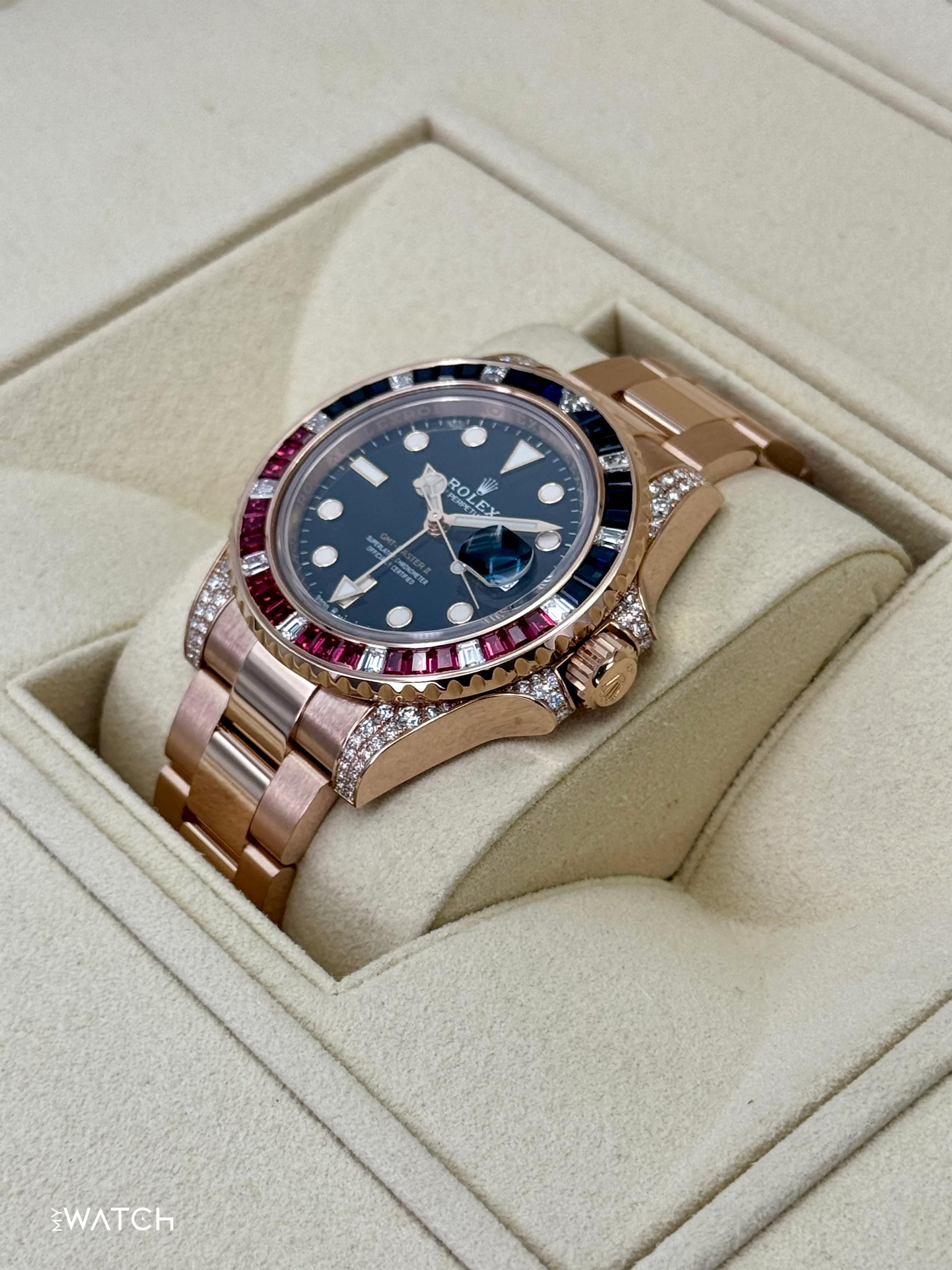 2021 Rolex GMT-Master II 40mm 126755SARU Rose Gold Sapphire and Ruby - Image 5