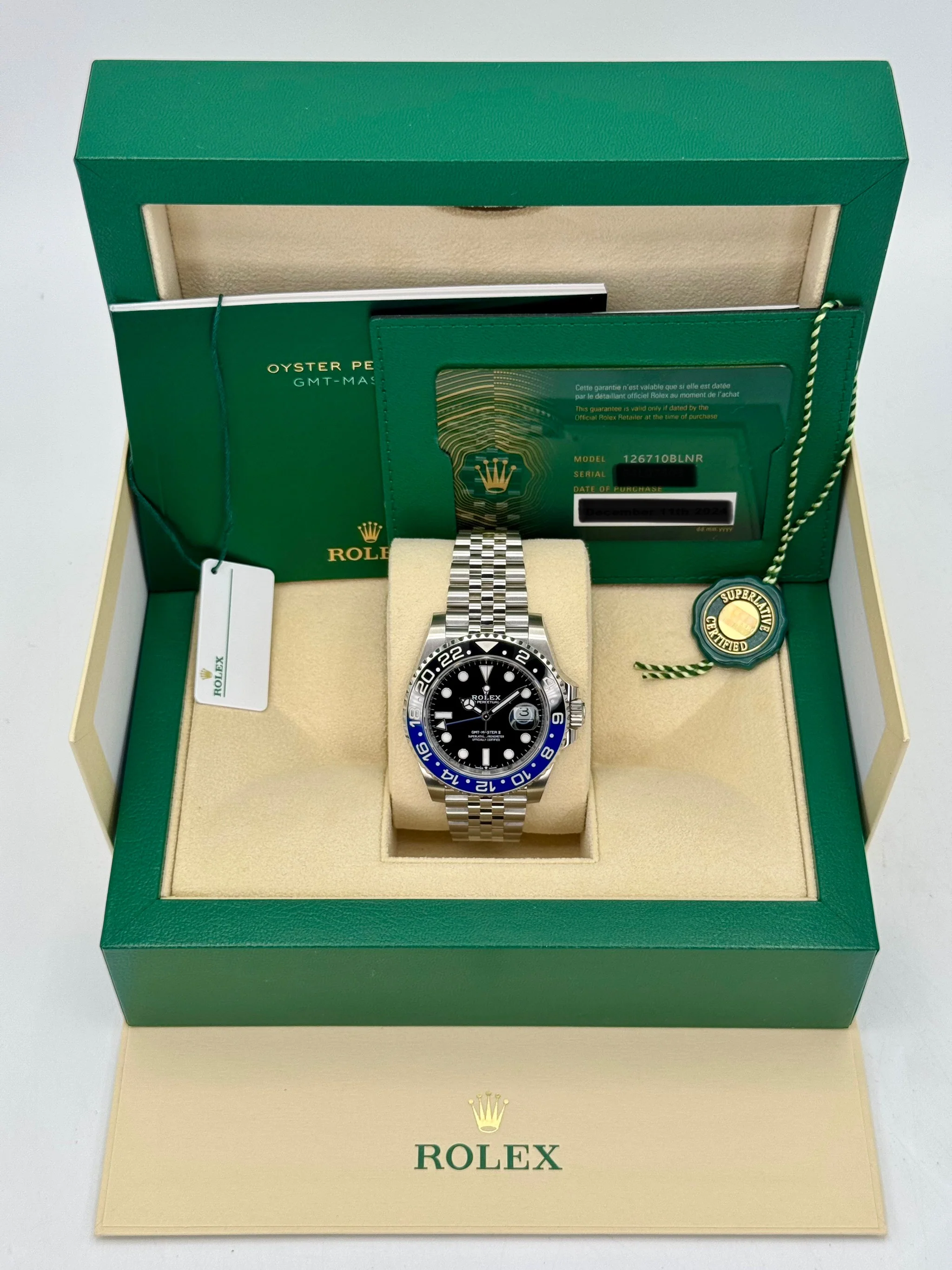 NEW 2024 Rolex GMT-Master II "Batgirl" 40mm 126710BLNR Jubilee Black Dial - Image 9