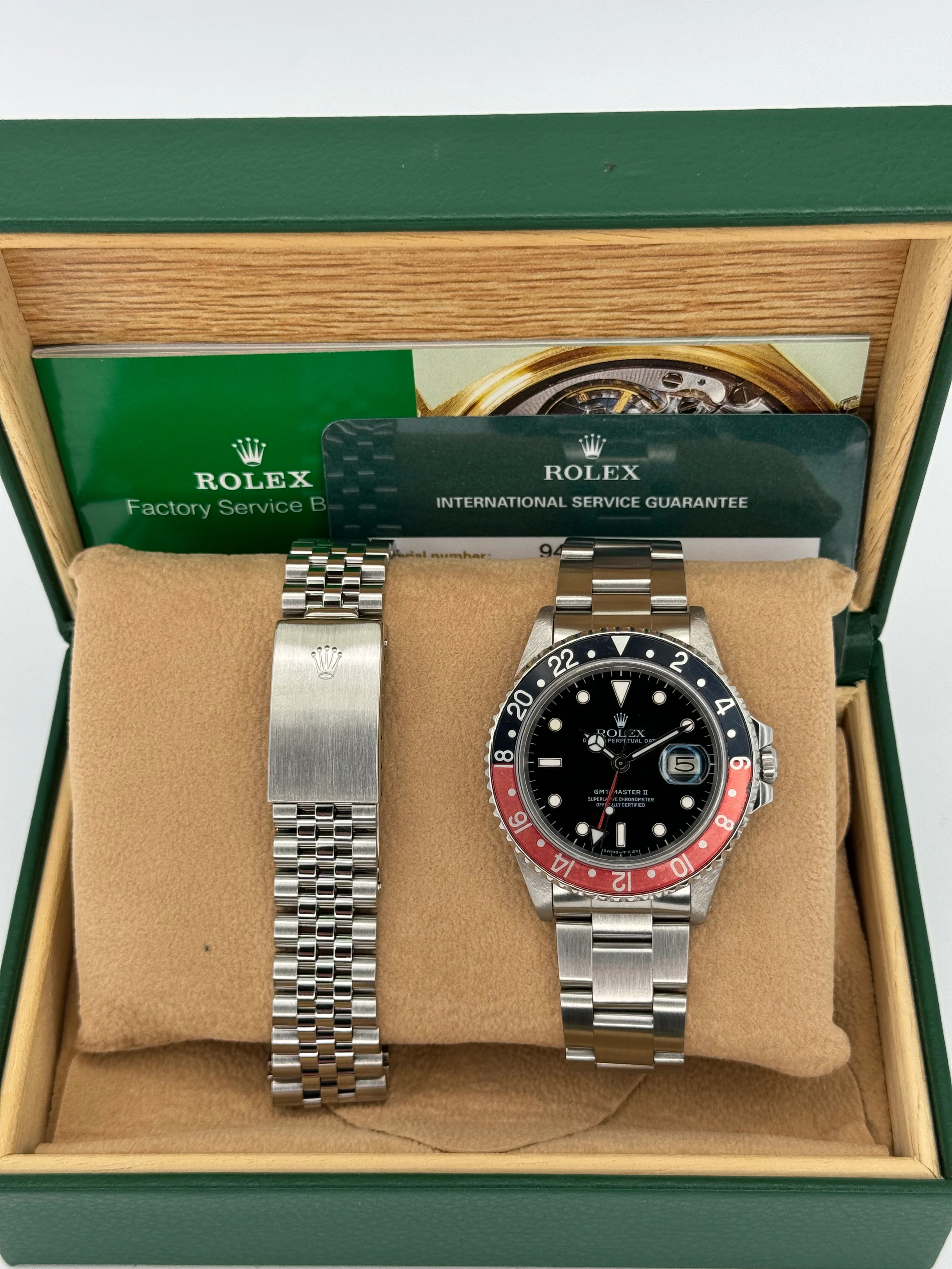 1987 Rolex GMT Master II "Coke" Fat Lady  16760 Black Dial w/RSC Card - Image 13