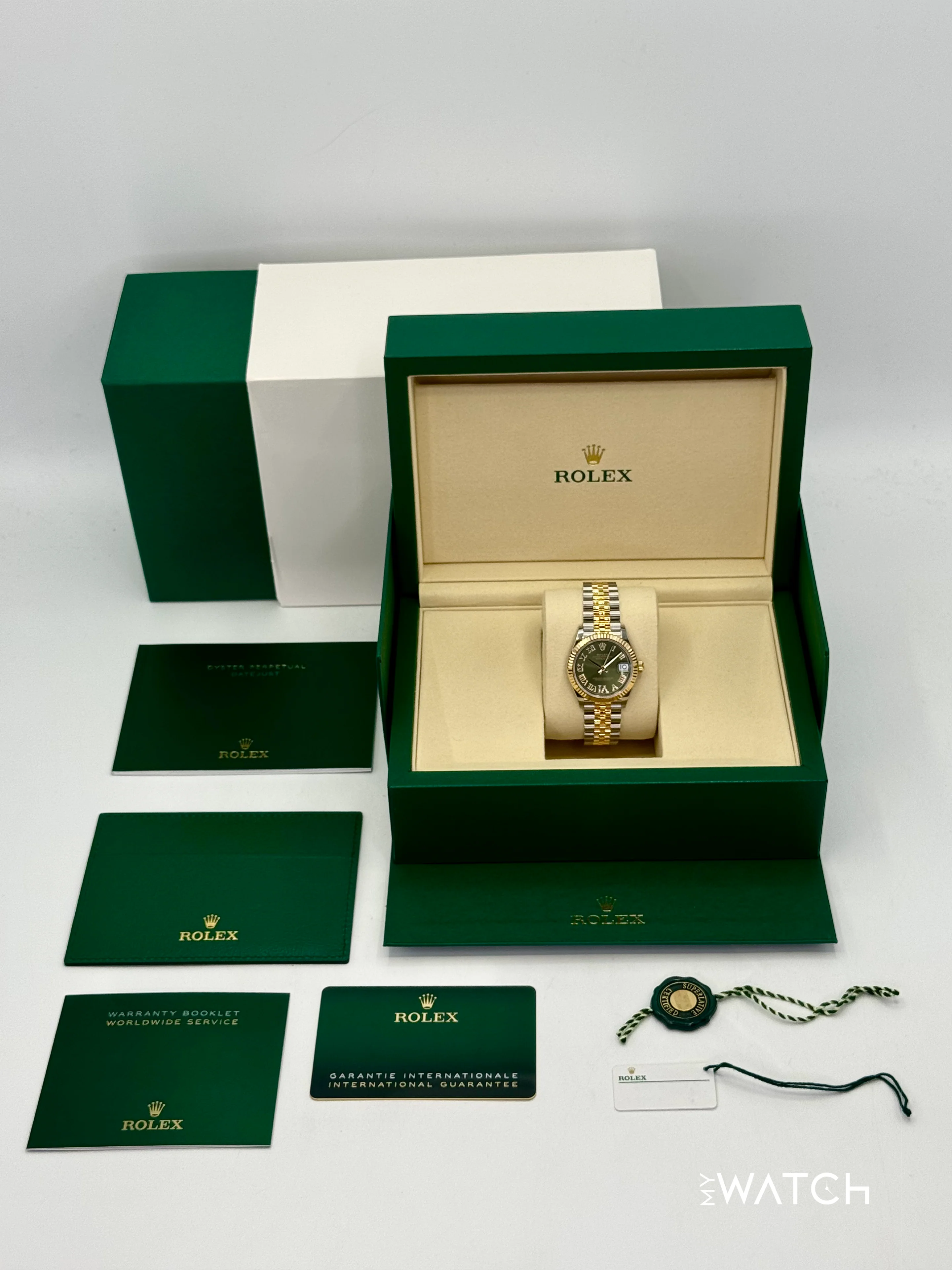 NEW 2025 Rolex Ladies Datejust 31mm 278273 Two-Tone Jubilee Green Dial - Image 10