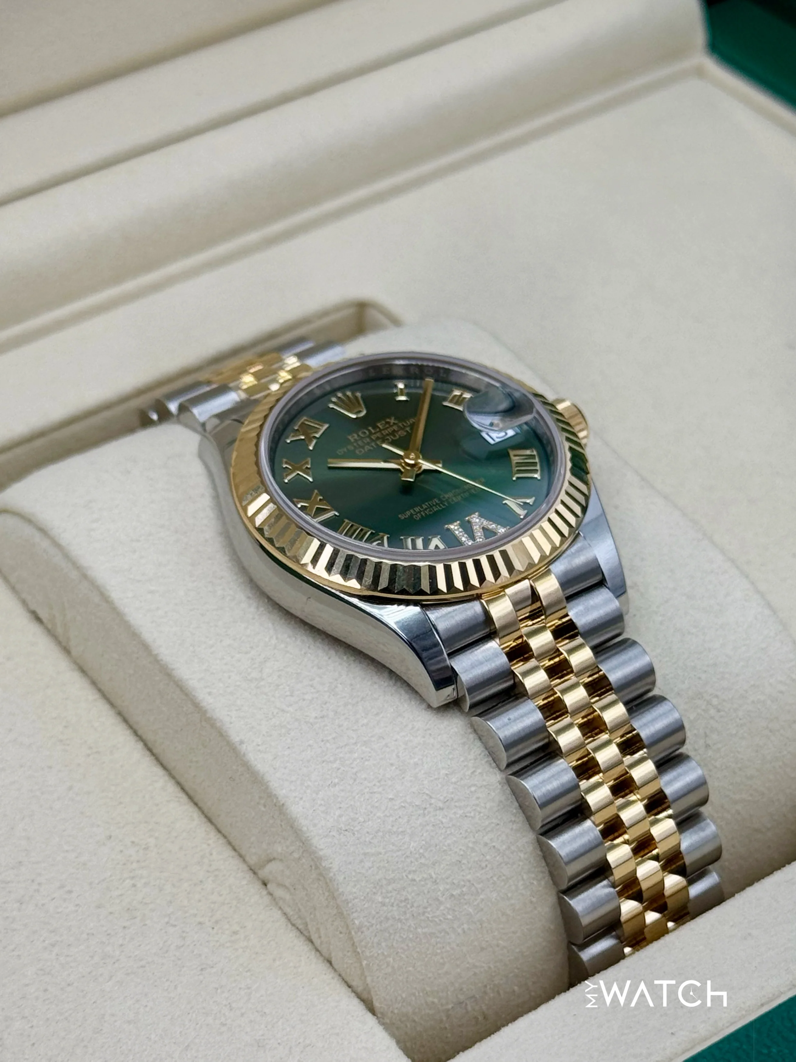 NEW 2025 Rolex Ladies Datejust 31mm 278273 Two-Tone Jubilee Green Dial - Image 6