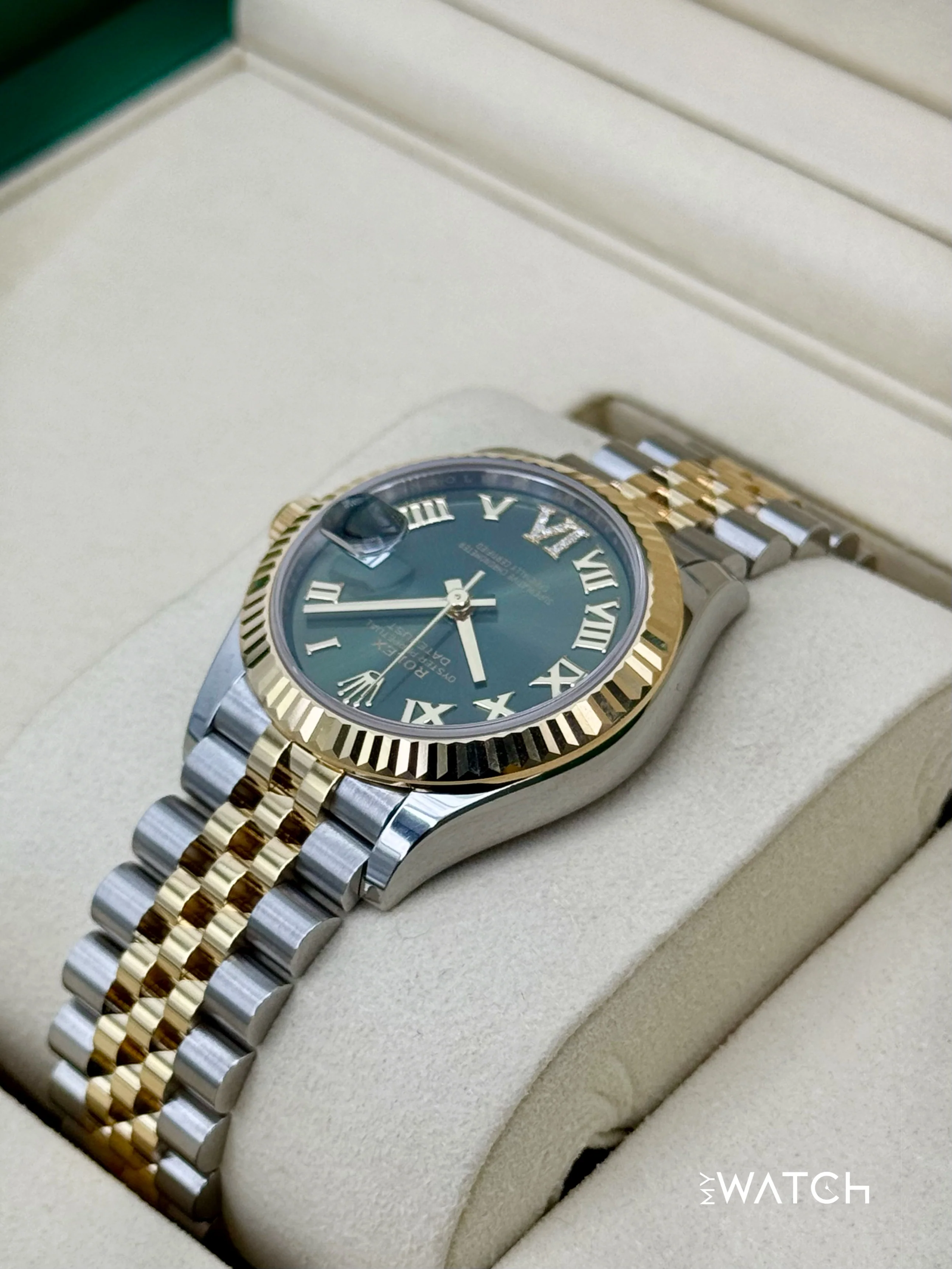 NEW 2025 Rolex Ladies Datejust 31mm 278273 Two-Tone Jubilee Green Dial - Image 7