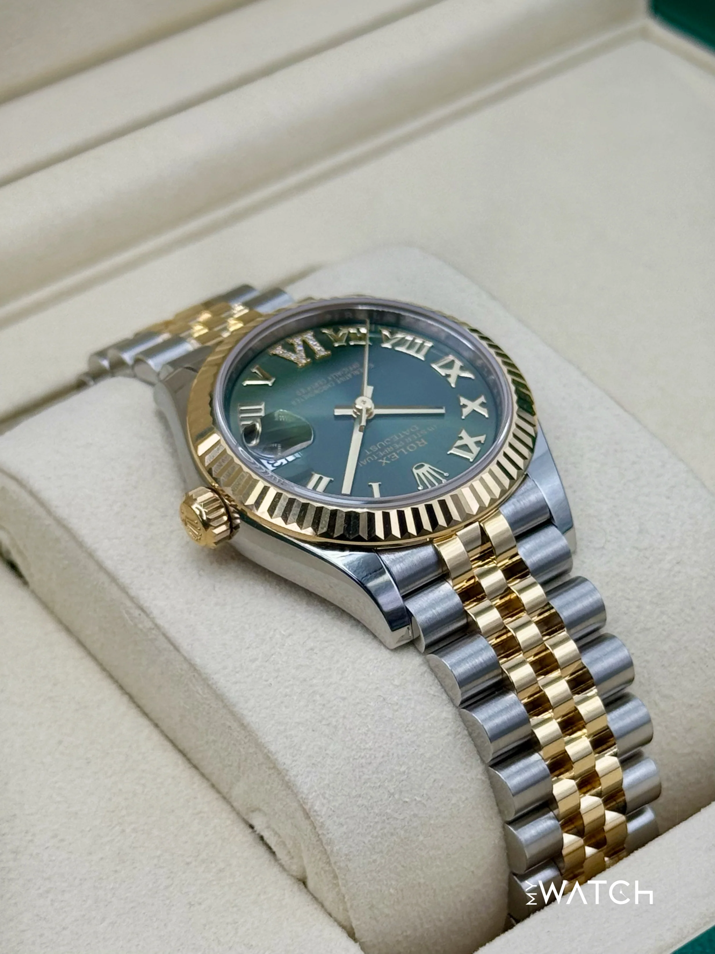 NEW 2025 Rolex Ladies Datejust 31mm 278273 Two-Tone Jubilee Green Dial - Image 8