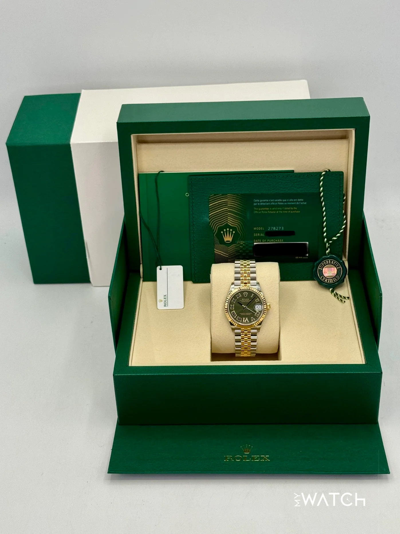 NEW 2025 Rolex Ladies Datejust 31mm 278273 Two-Tone Jubilee Green Dial - Image 9