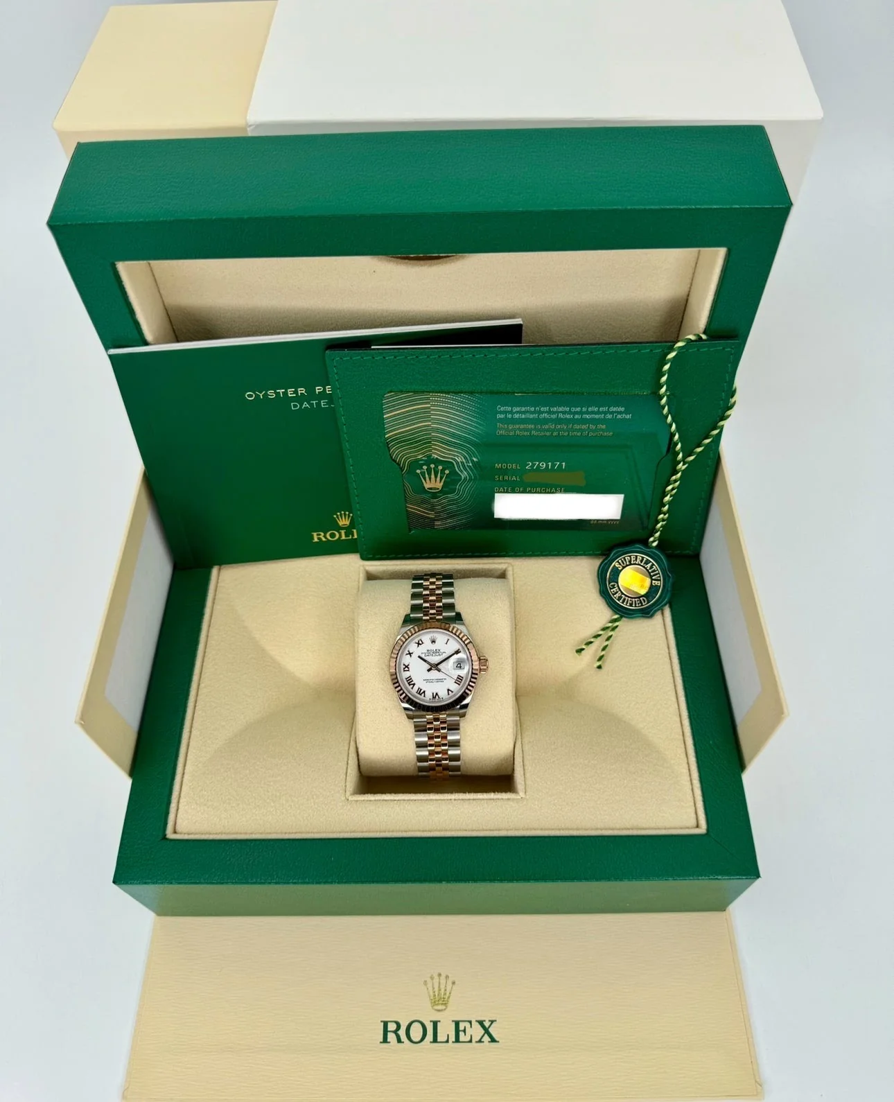 NEW 2025 Rolex Lady-Datejust 28mm 279171 Jubilee White Dial - Image 9