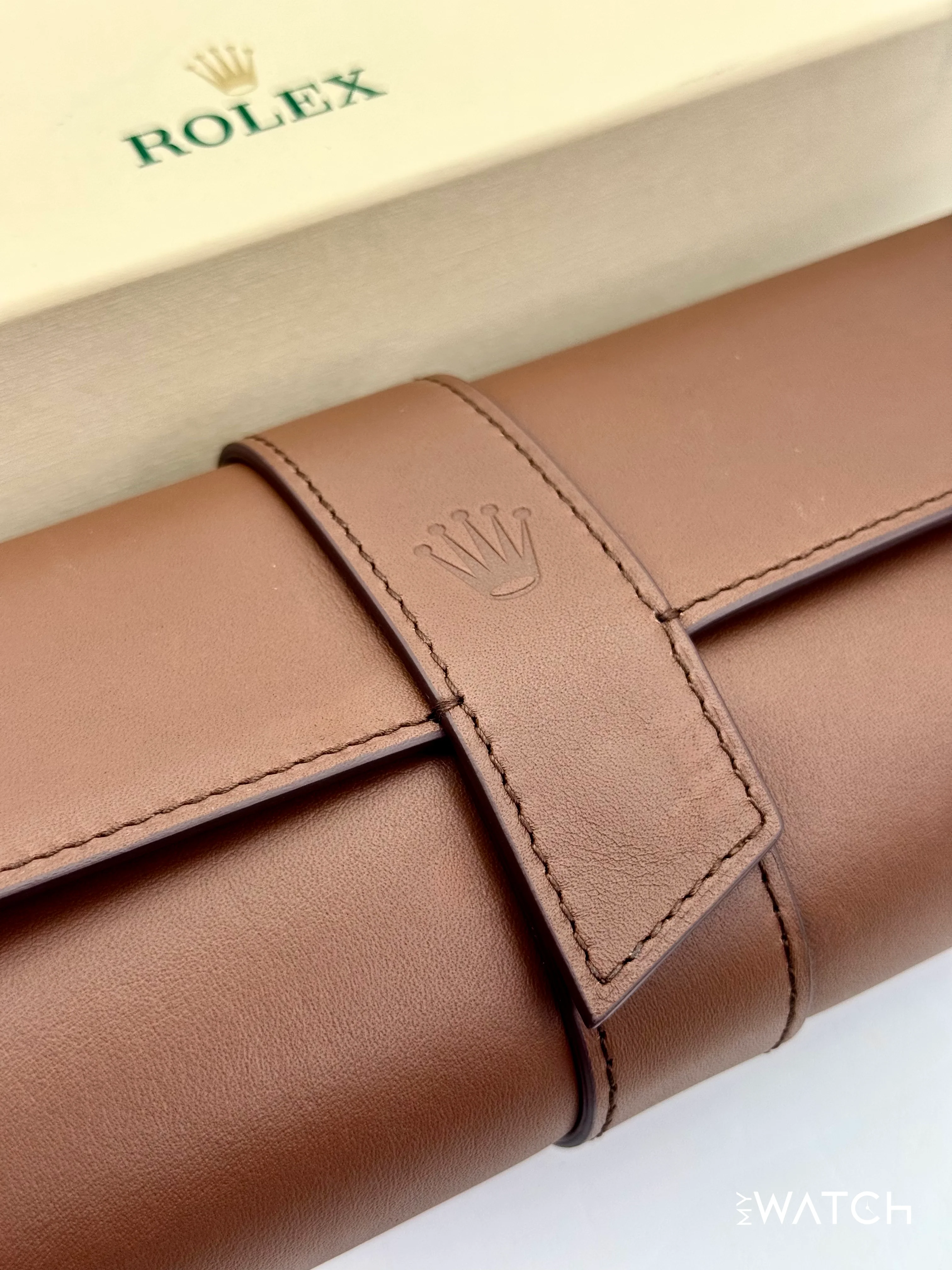 Rolex Leather Three Watch Roll Travel Case - Image 4