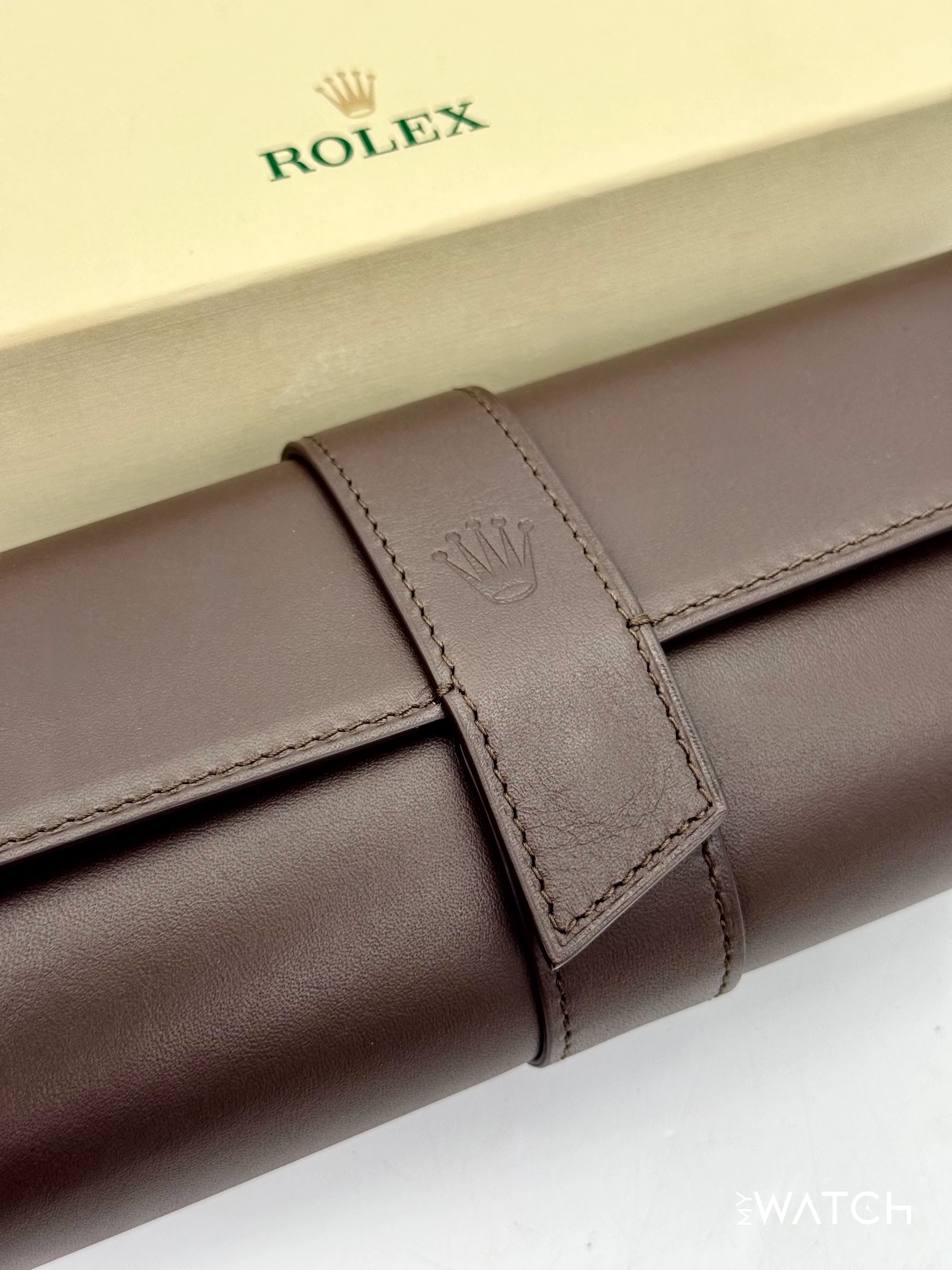 Rolex Leather Three Watch Roll Travel Case - Image 4