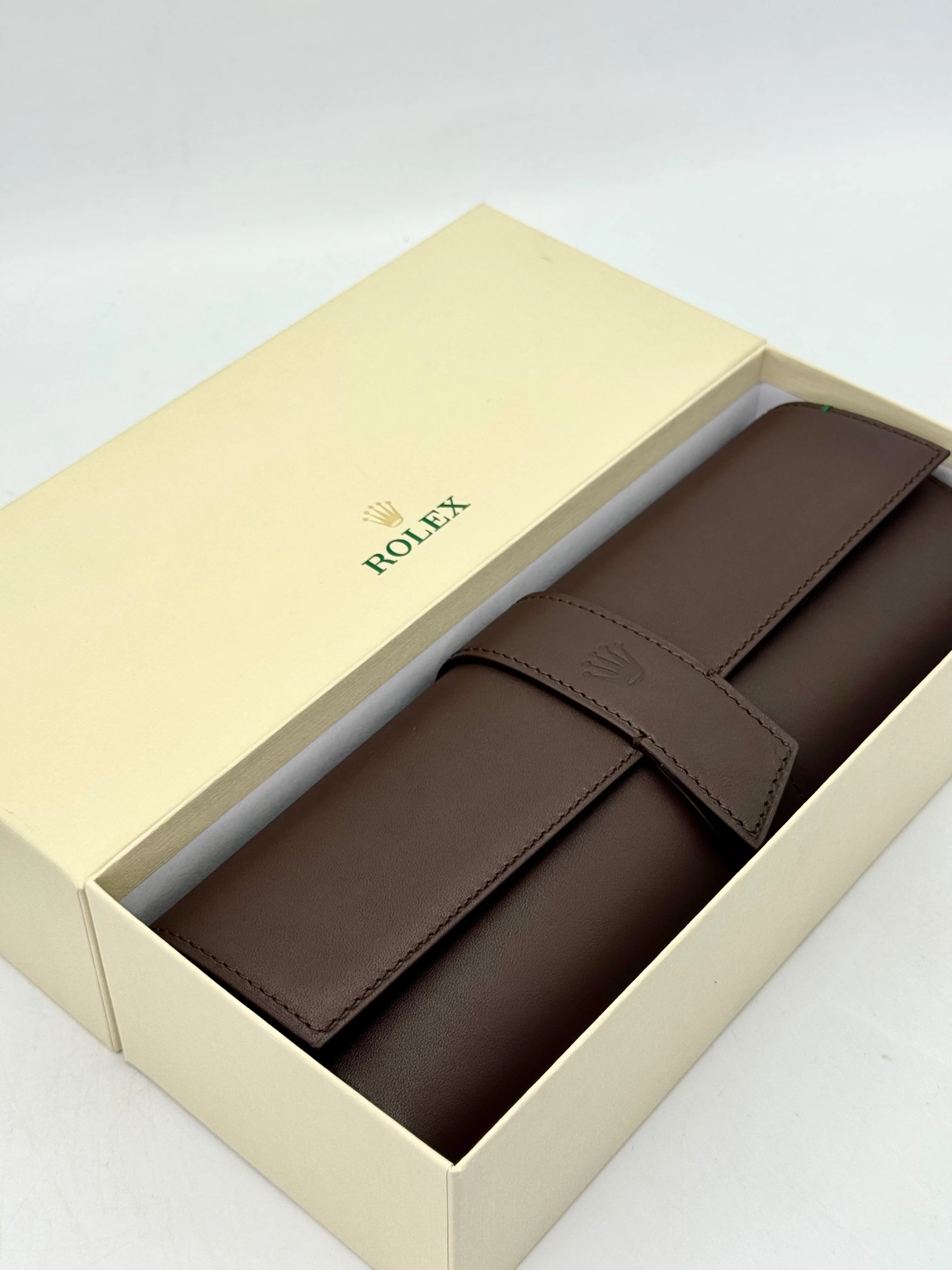 Rolex Leather Three Watch Roll Travel Case - Image 4
