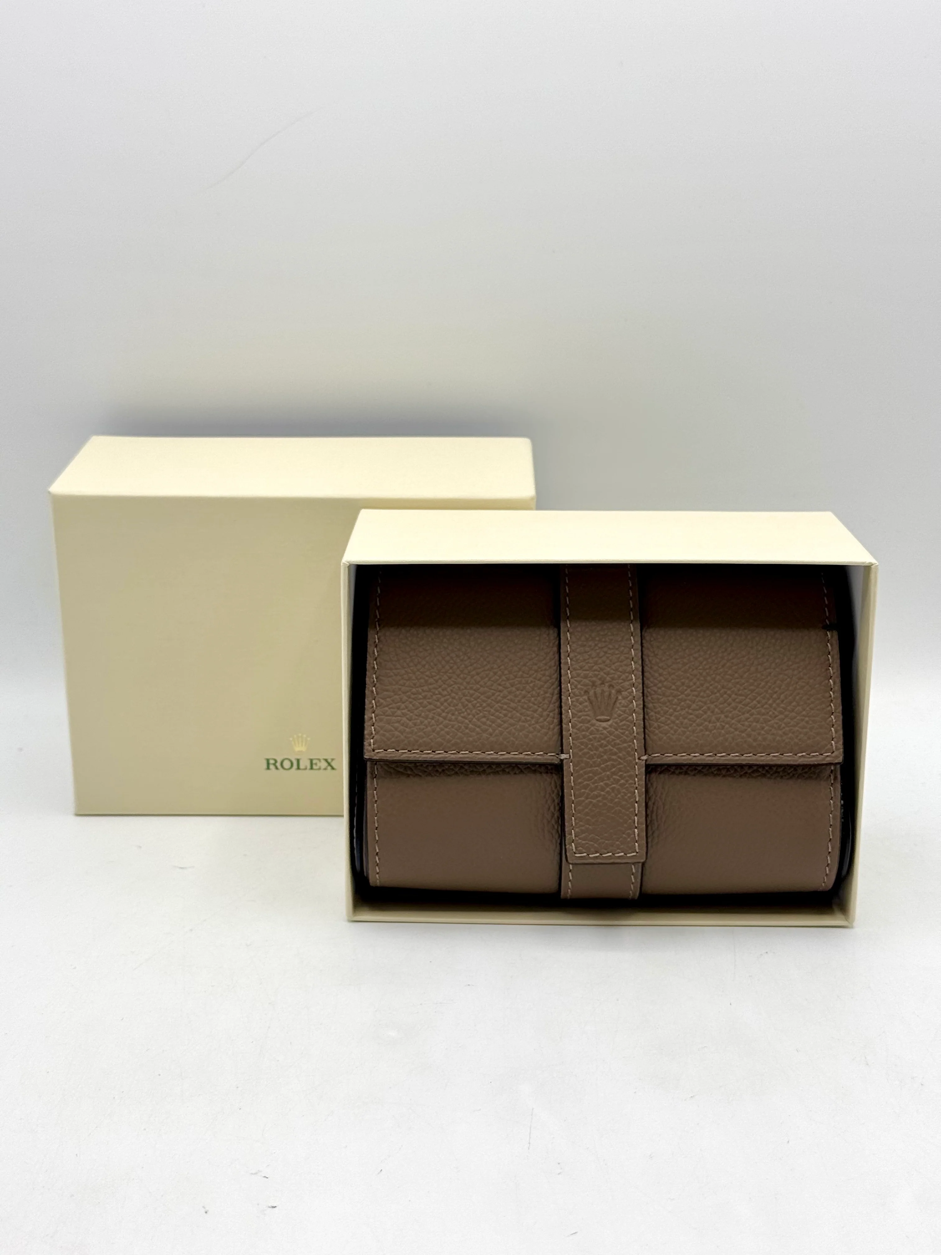 Rolex Leather Two Watch Roll Travel Case - Image 4