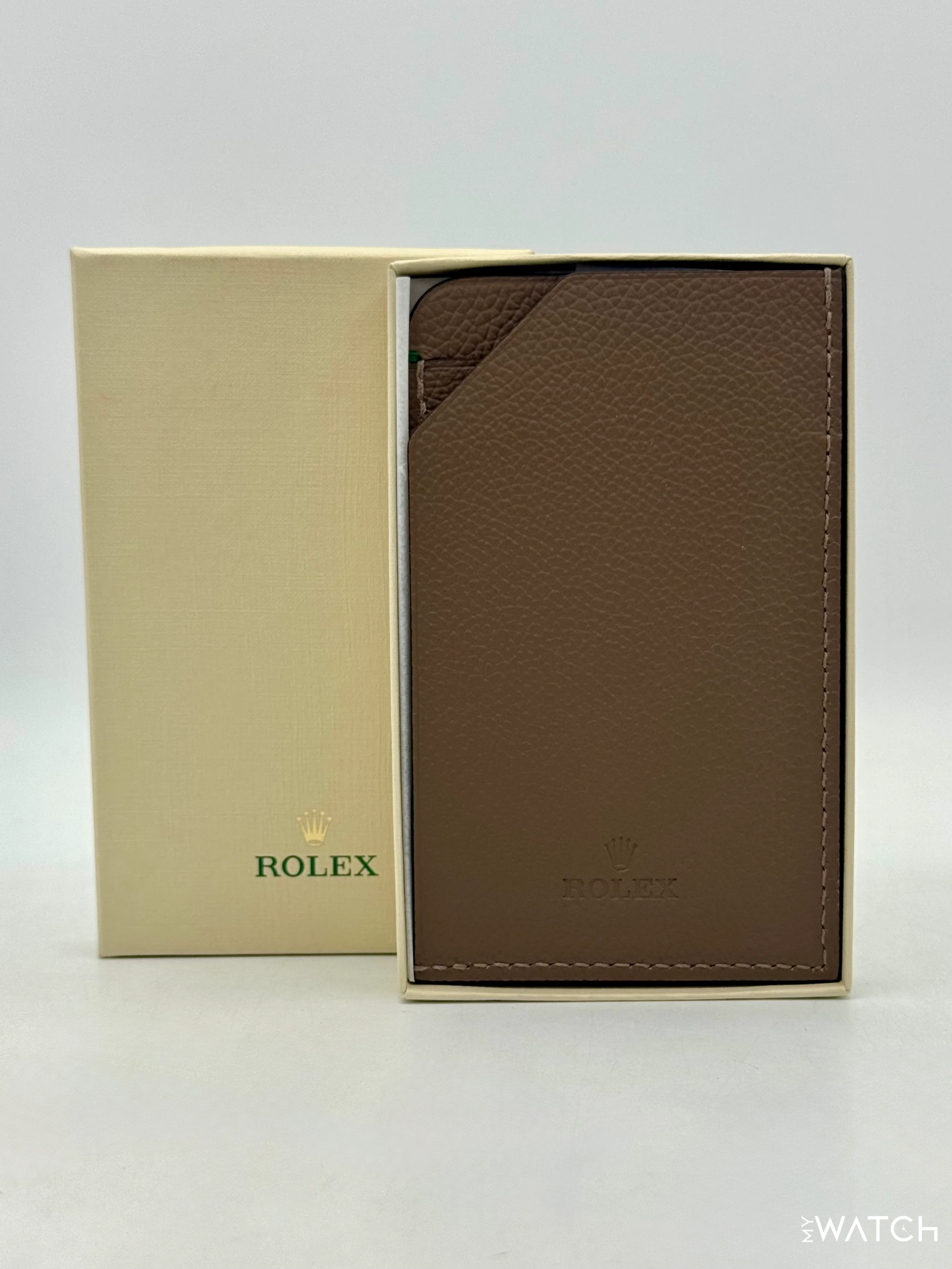 Rolex Men's Leather Wallet Credit Card Holder - Image 3