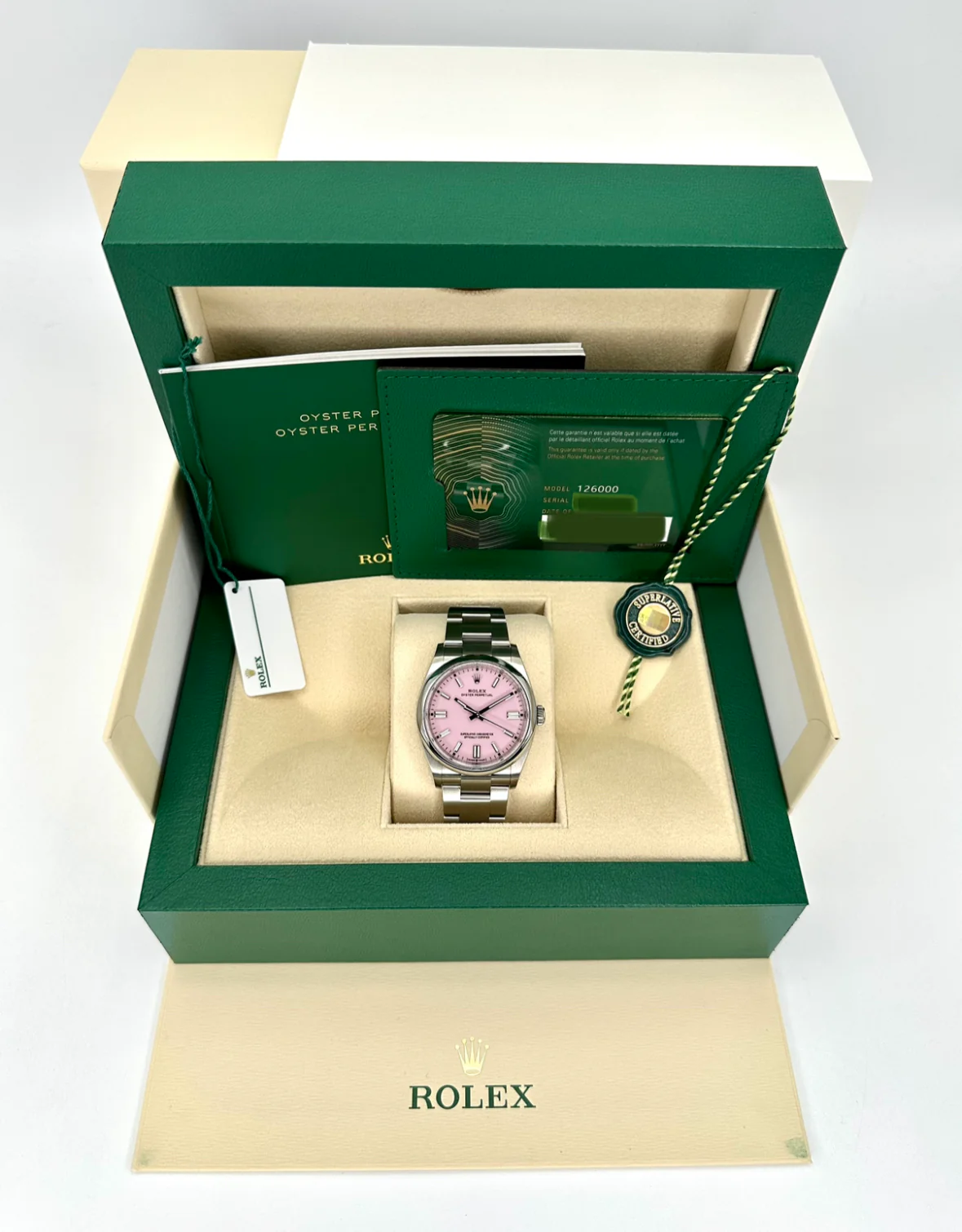 NEW 2025 Rolex Oyster Perpetual 36mm 126000 Candy Pink Dial - Image 10