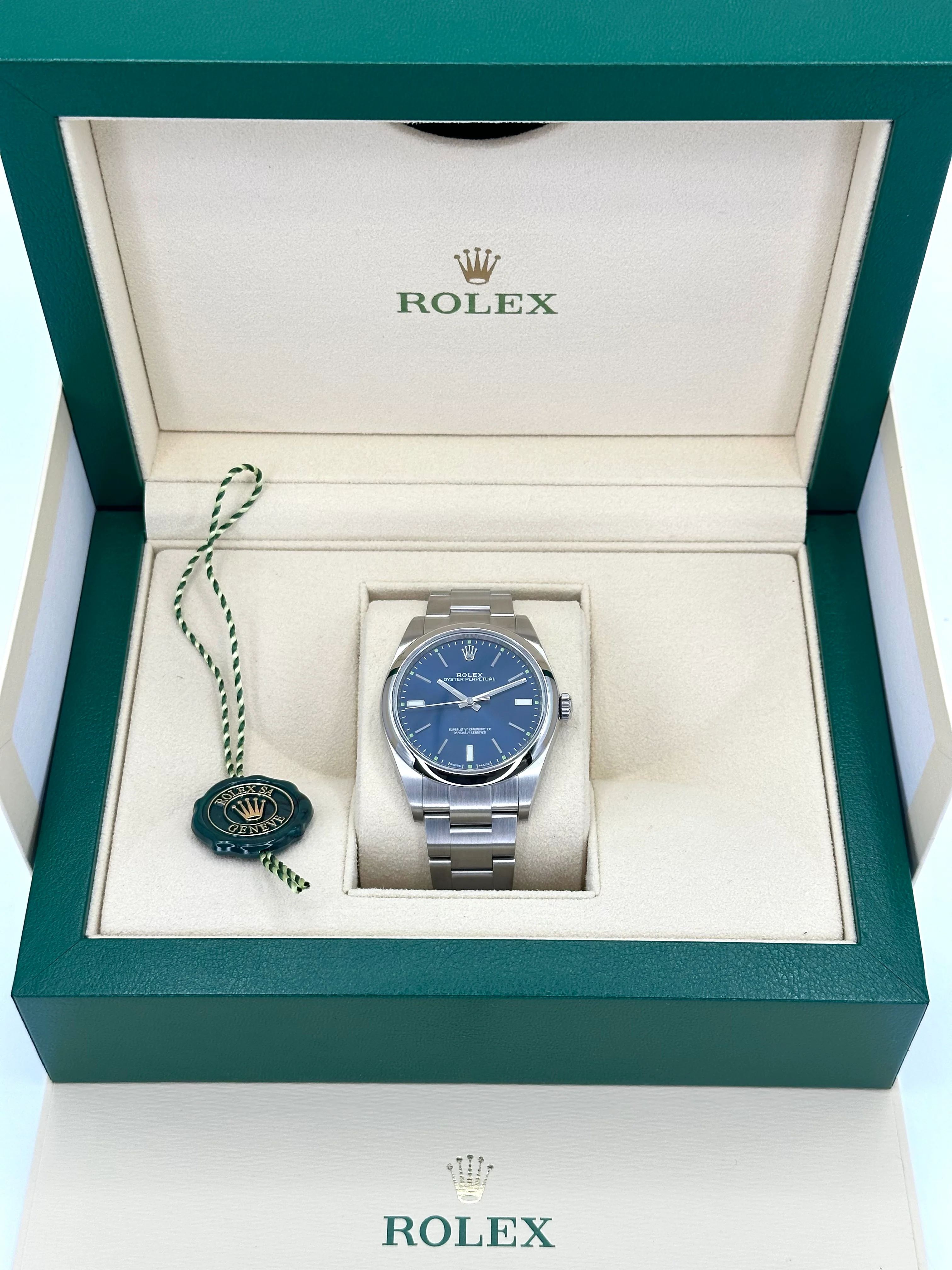 Rolex Oyster Perpetual 39mm 114300 Blue Dial - Image 11