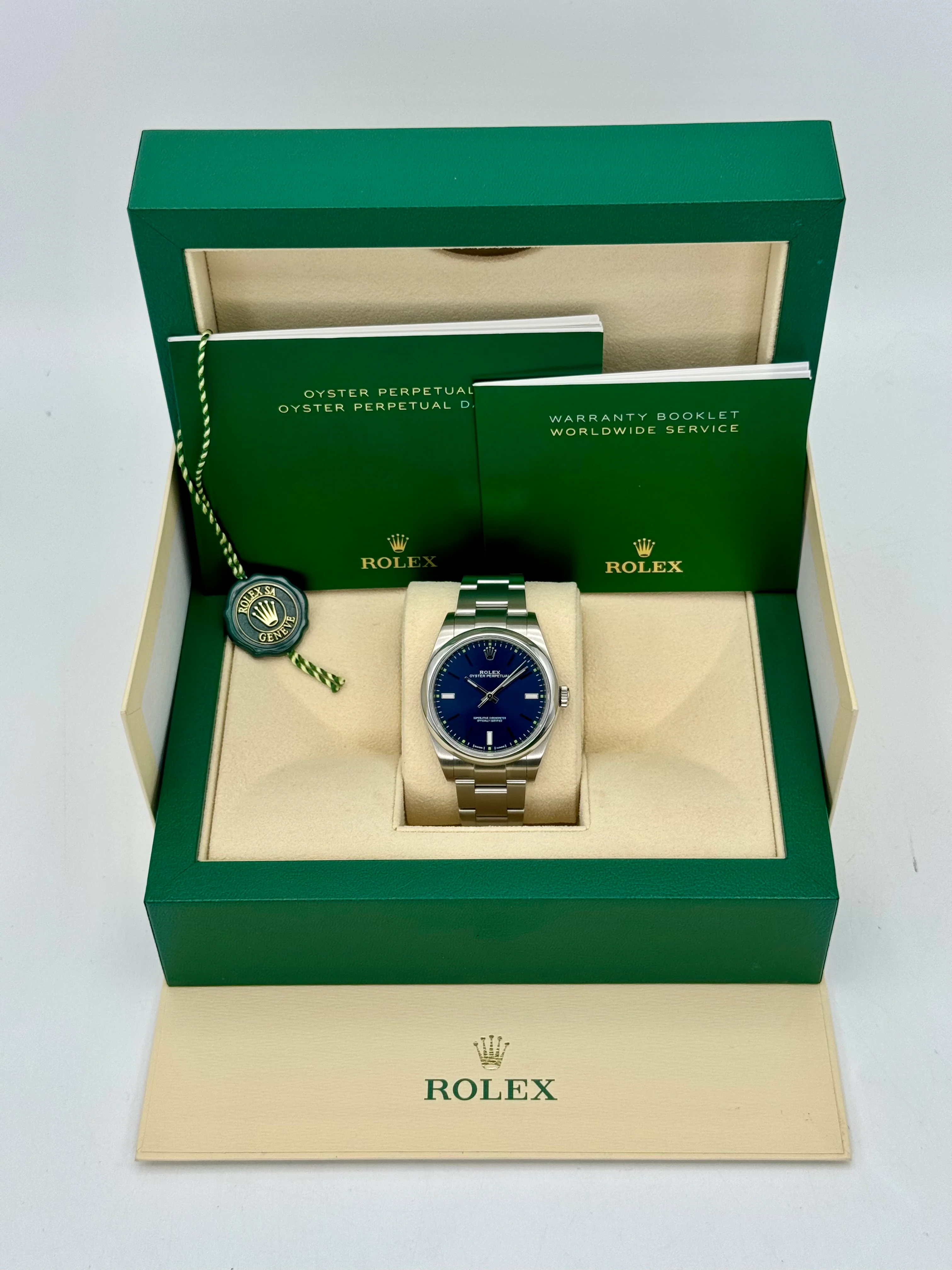 Rolex Oyster Perpetual 39mm 114300 Blue Dial - Image 11