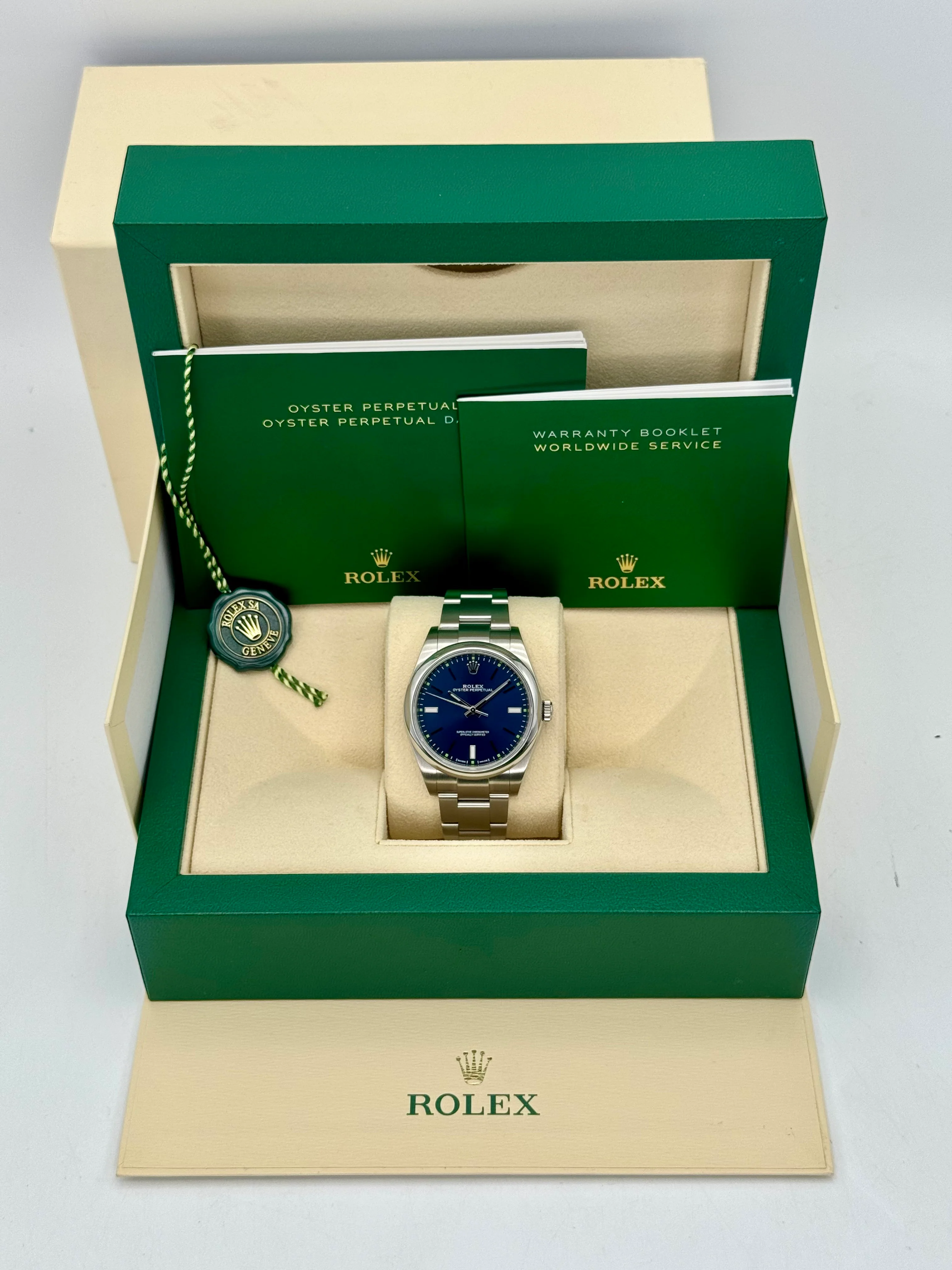 Rolex Oyster Perpetual 39mm 114300 Blue Dial - Image 12