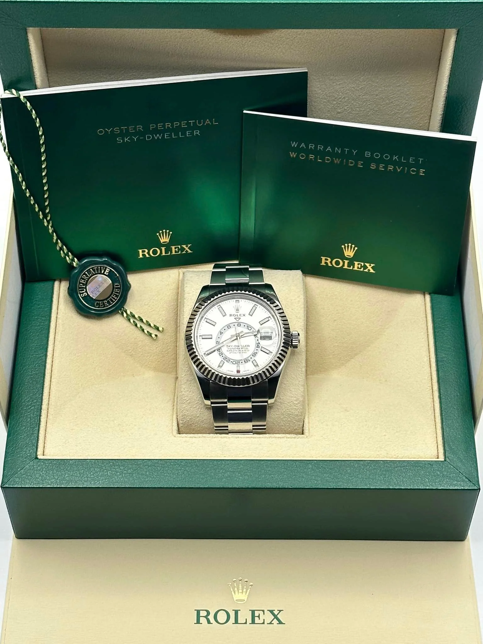 Rolex Sky-Dweller 42mm 326934 Stainless Steel Oyster White Dial - Image 11